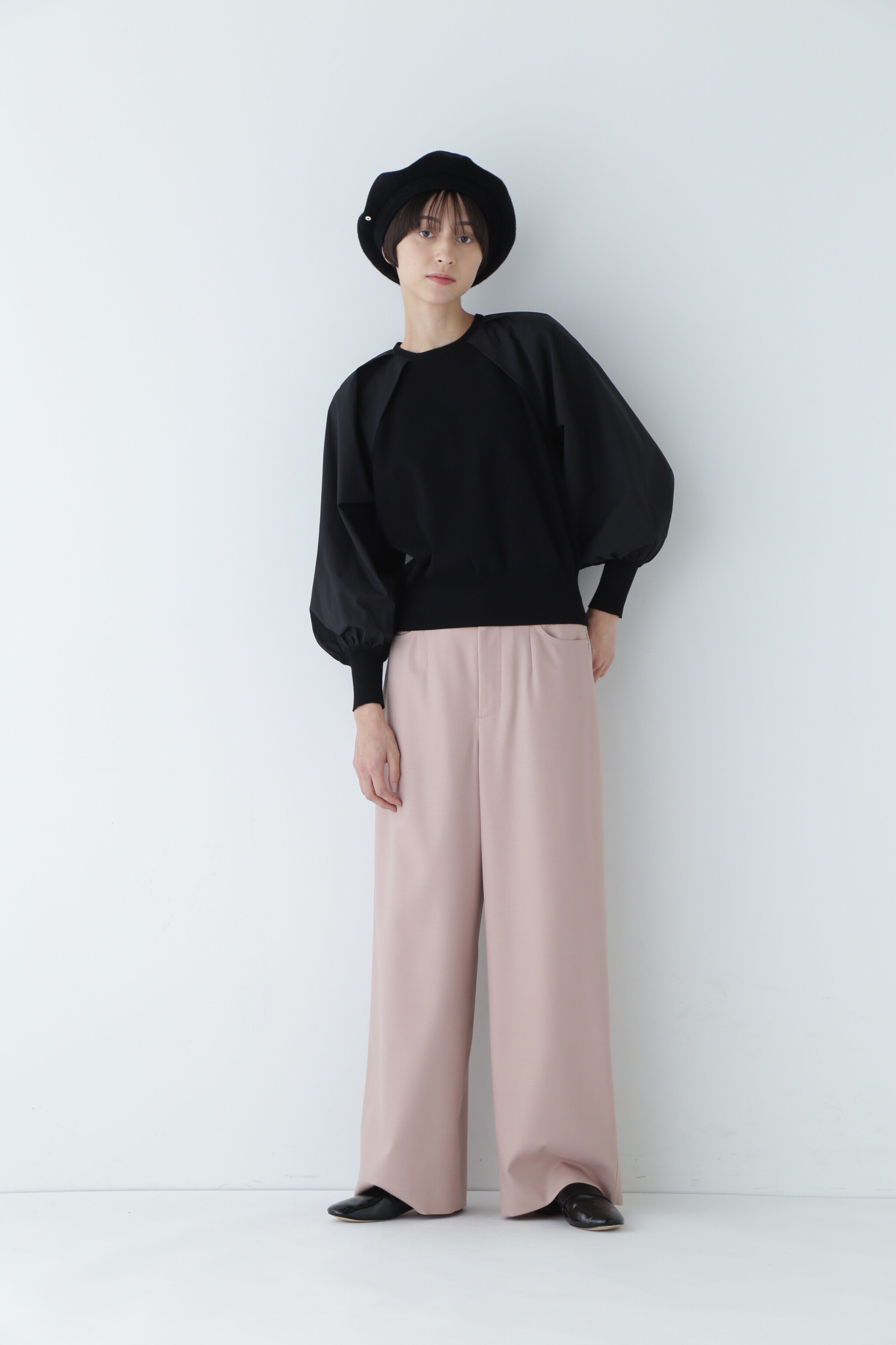  「◆布帛コンビニットプルオーバー」|ニット・セーター|