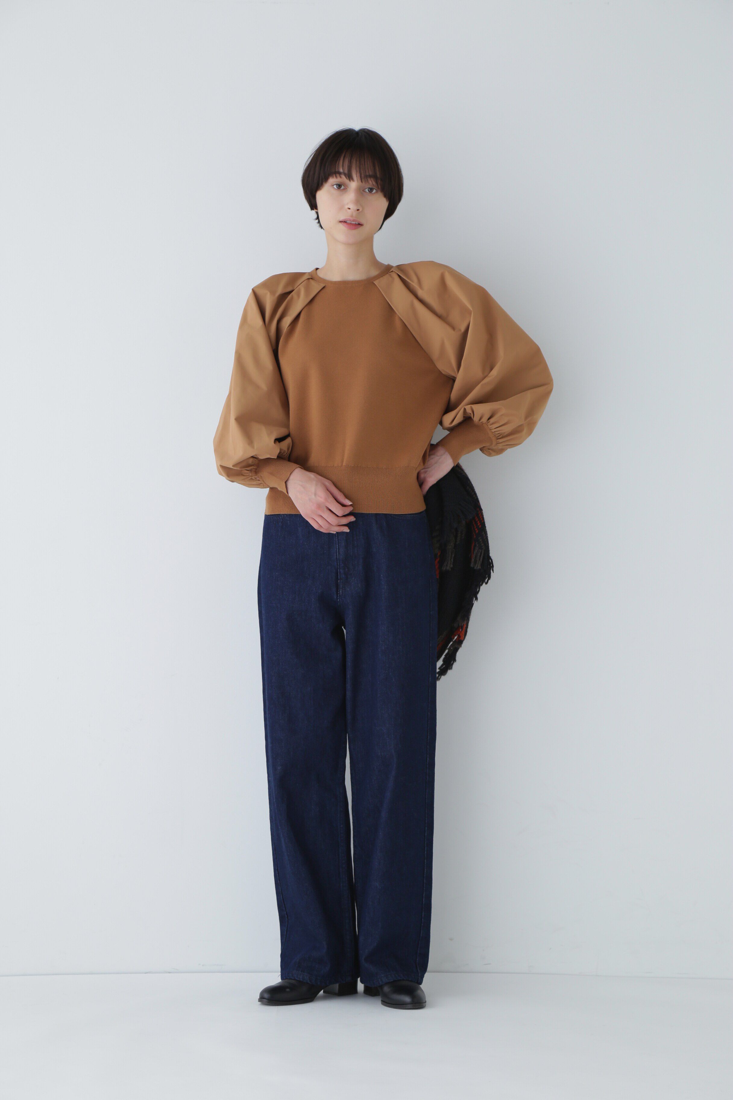  「◆布帛コンビニットプルオーバー」|ニット・セーター|