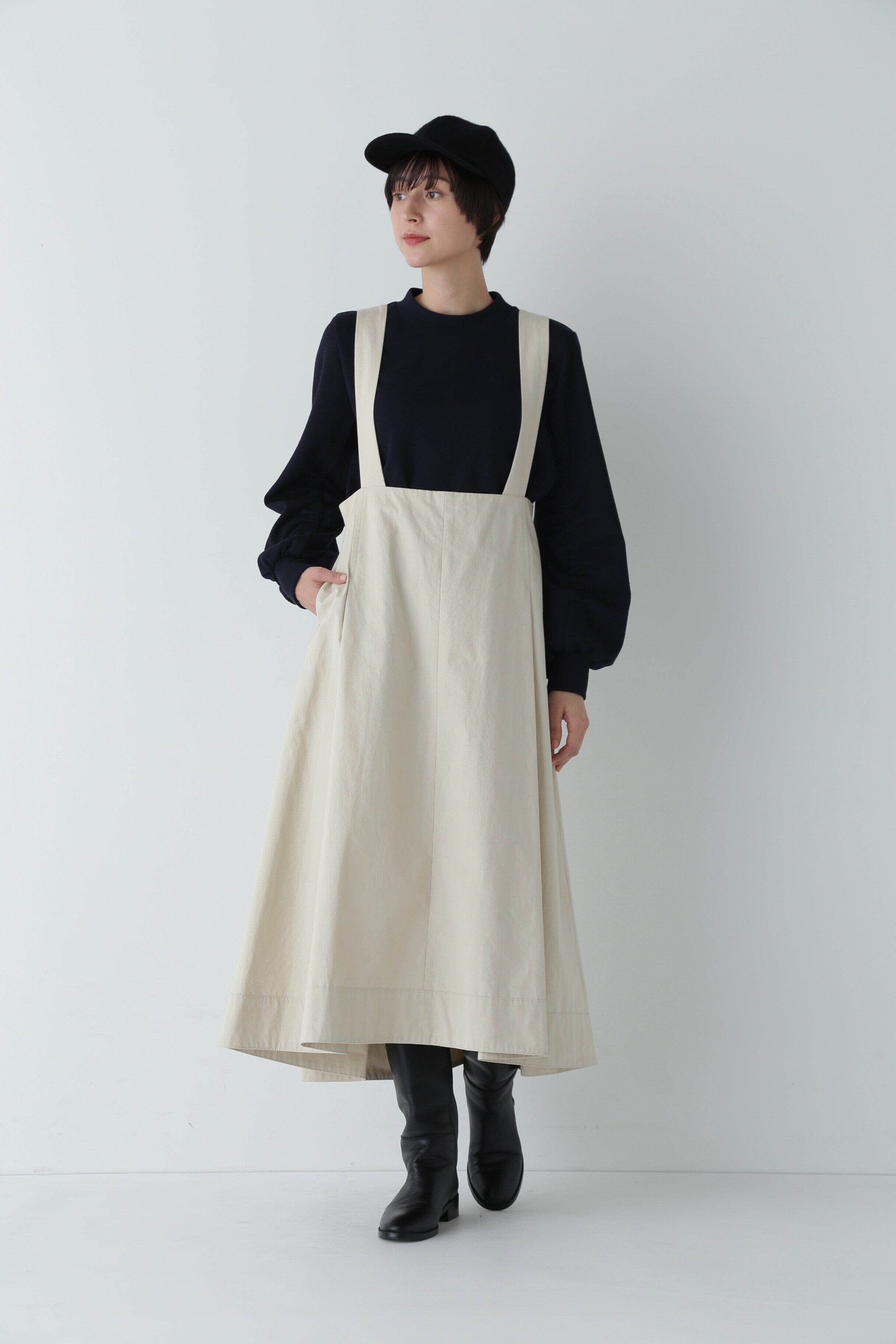  「コットンウェザーワッシャーワンピース」|ワンピース|