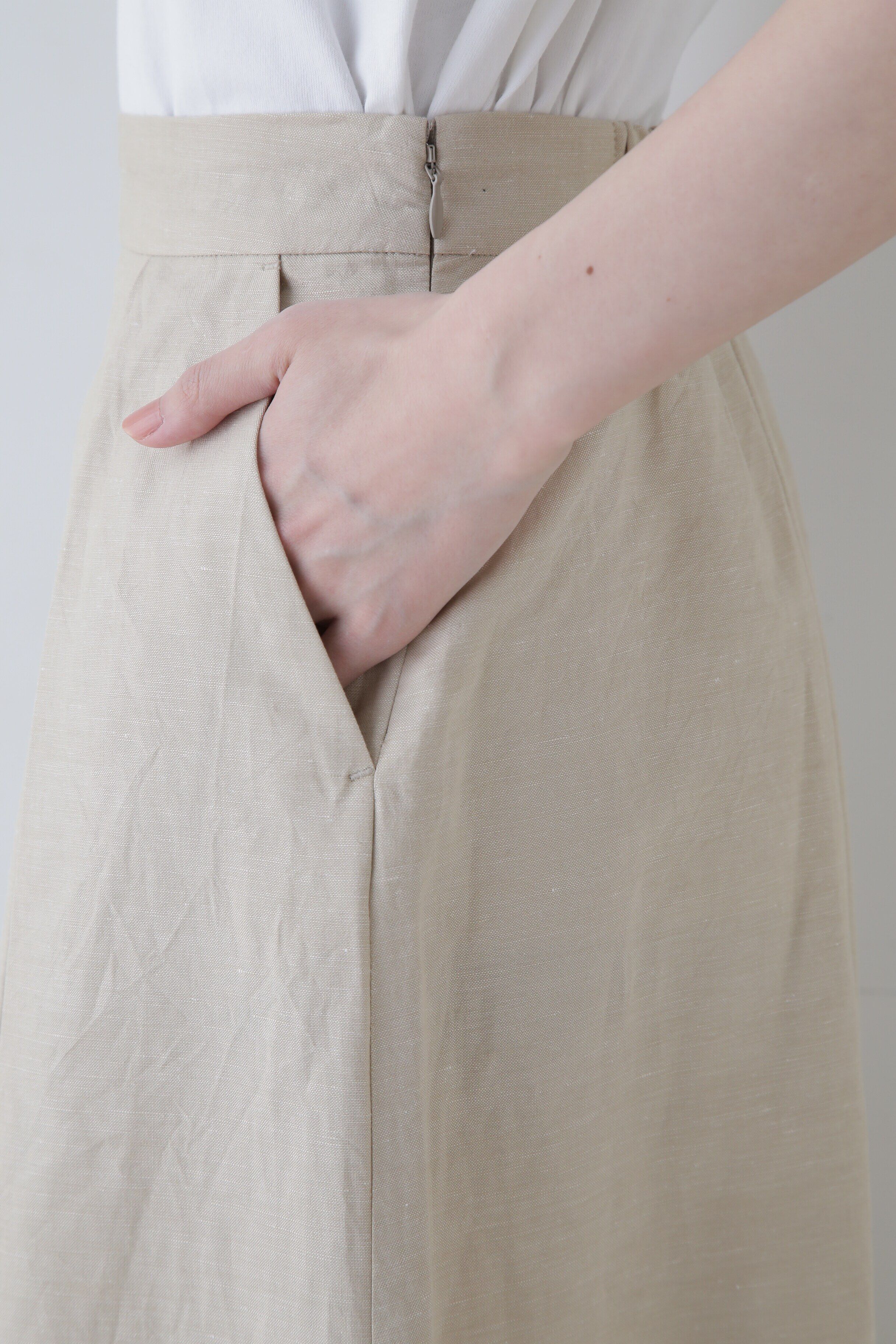  「◆綿麻シャンブレースカート」|スカート|