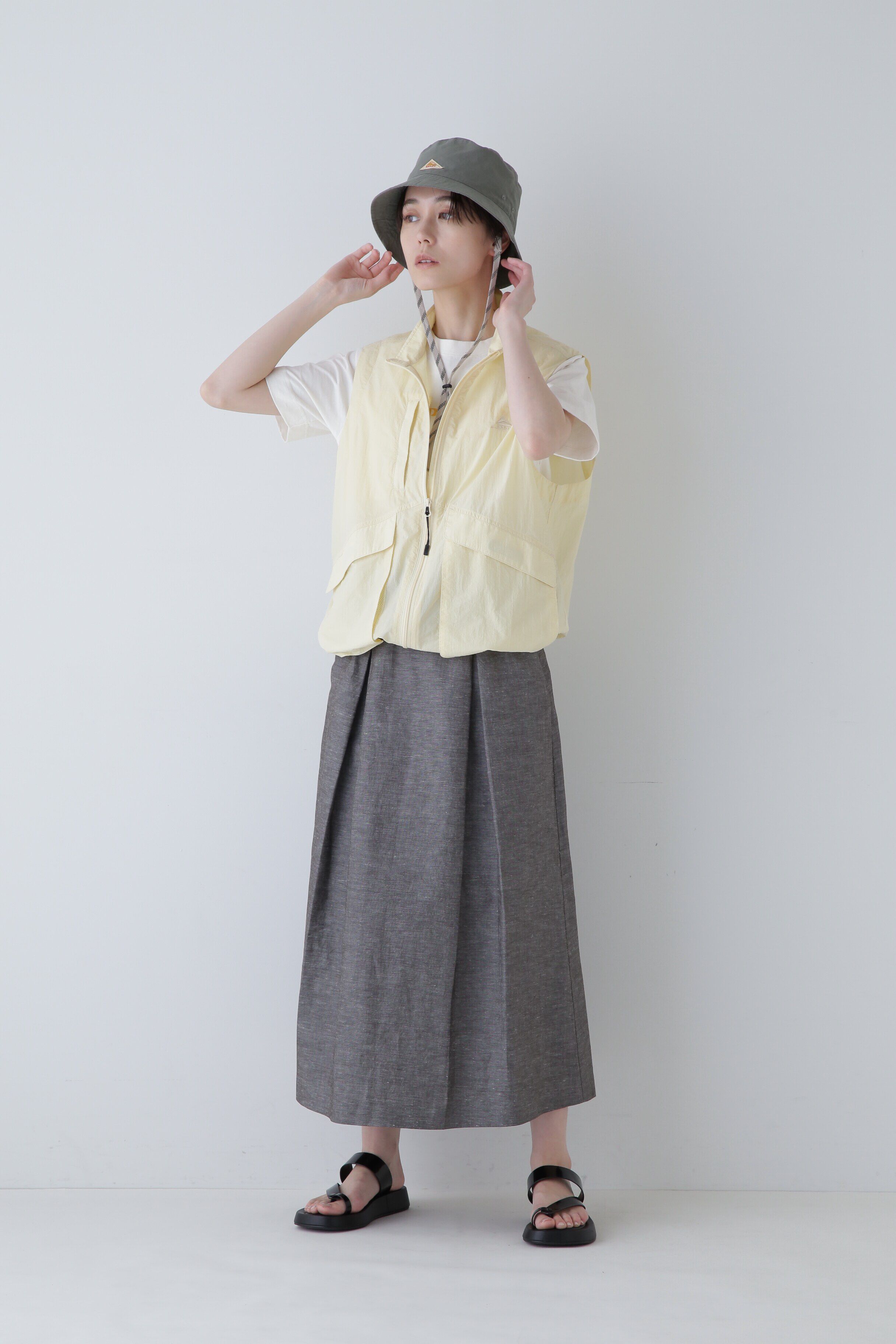  「◆綿麻シャンブレースカート」|スカート|
