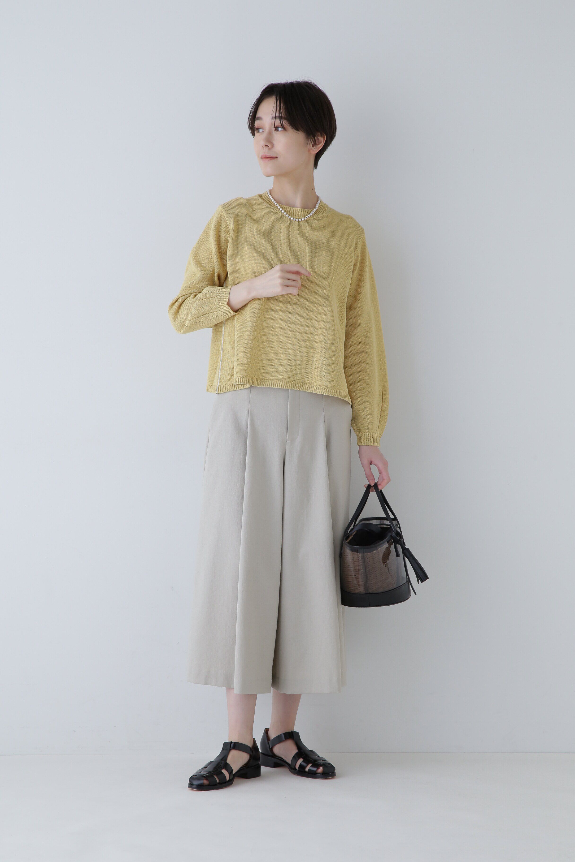  「◆ミドルゲージギマプルオーバー」|ニット・セーター|