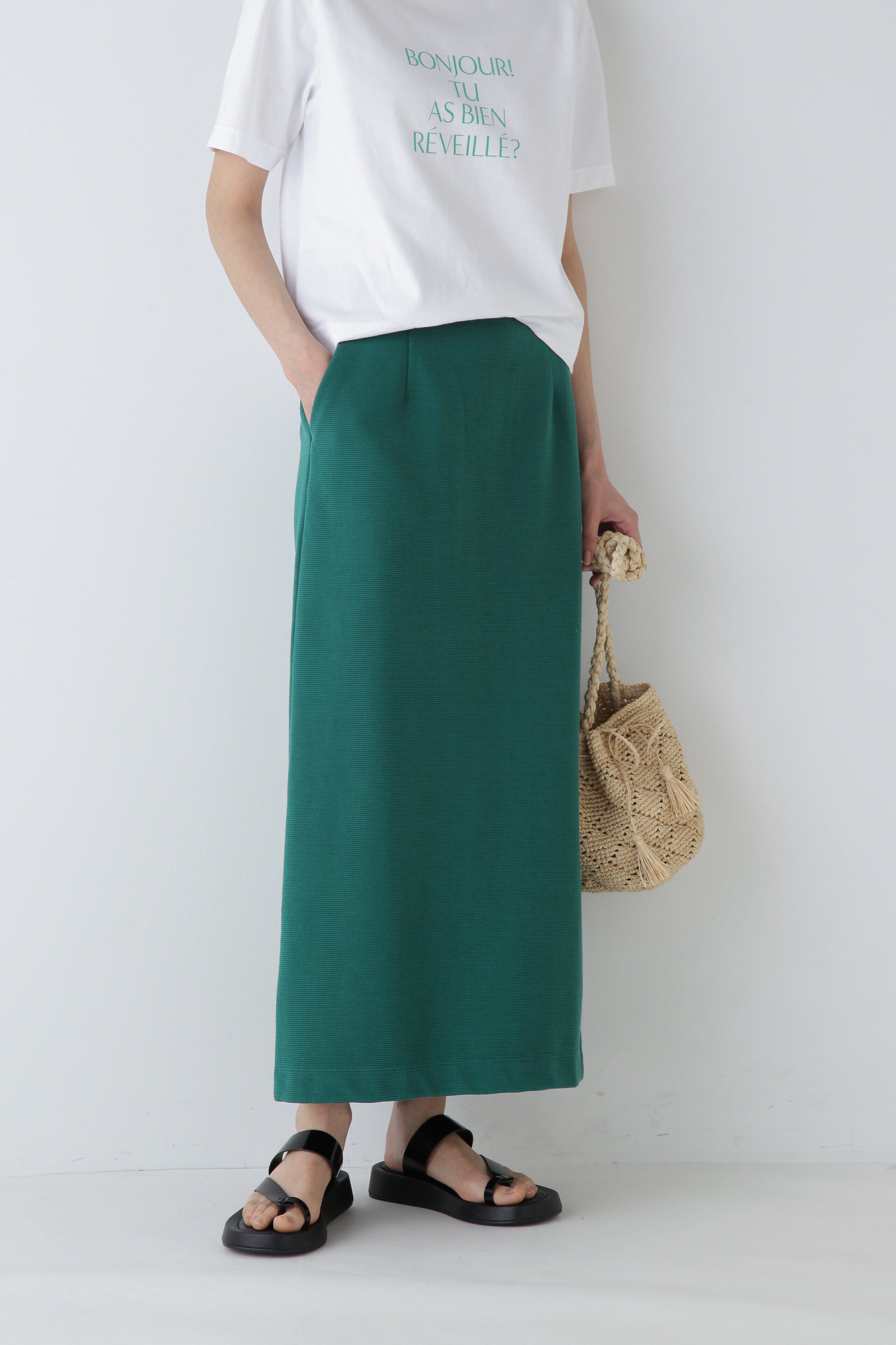  「◆リップルペンシルスカート」|スカート|グリーン