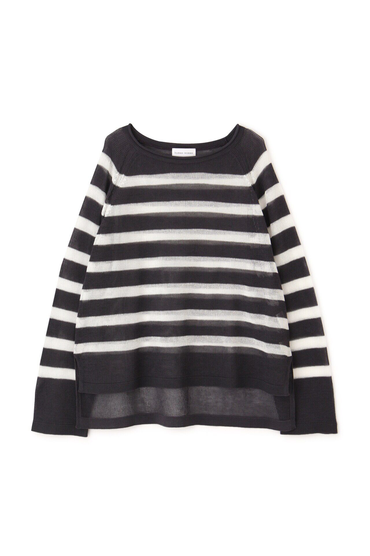  「◆ハイゲージギマボーダーニットプルオーバー」|ニット・セーター|