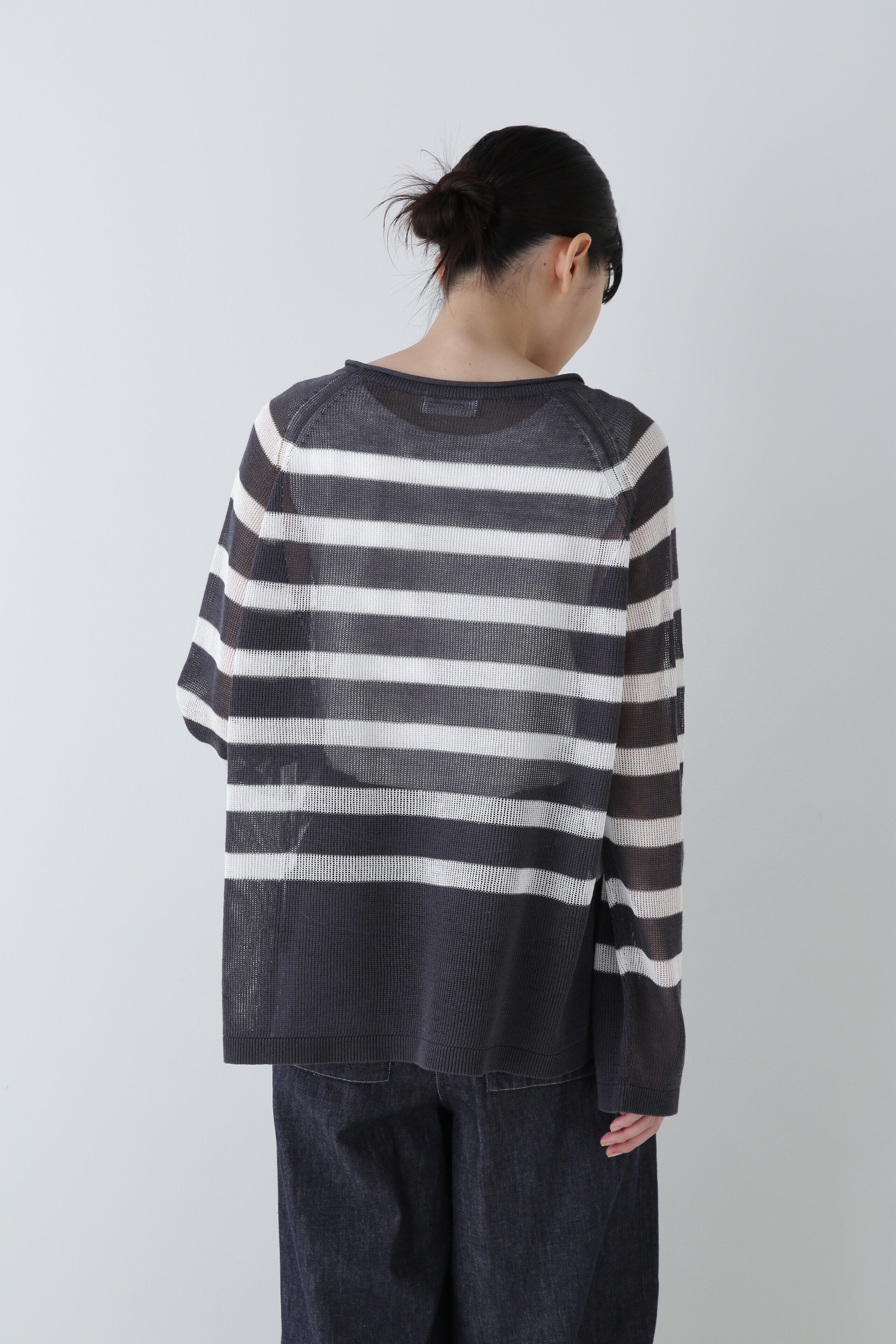  「◆ハイゲージギマボーダーニットプルオーバー」|ニット・セーター|