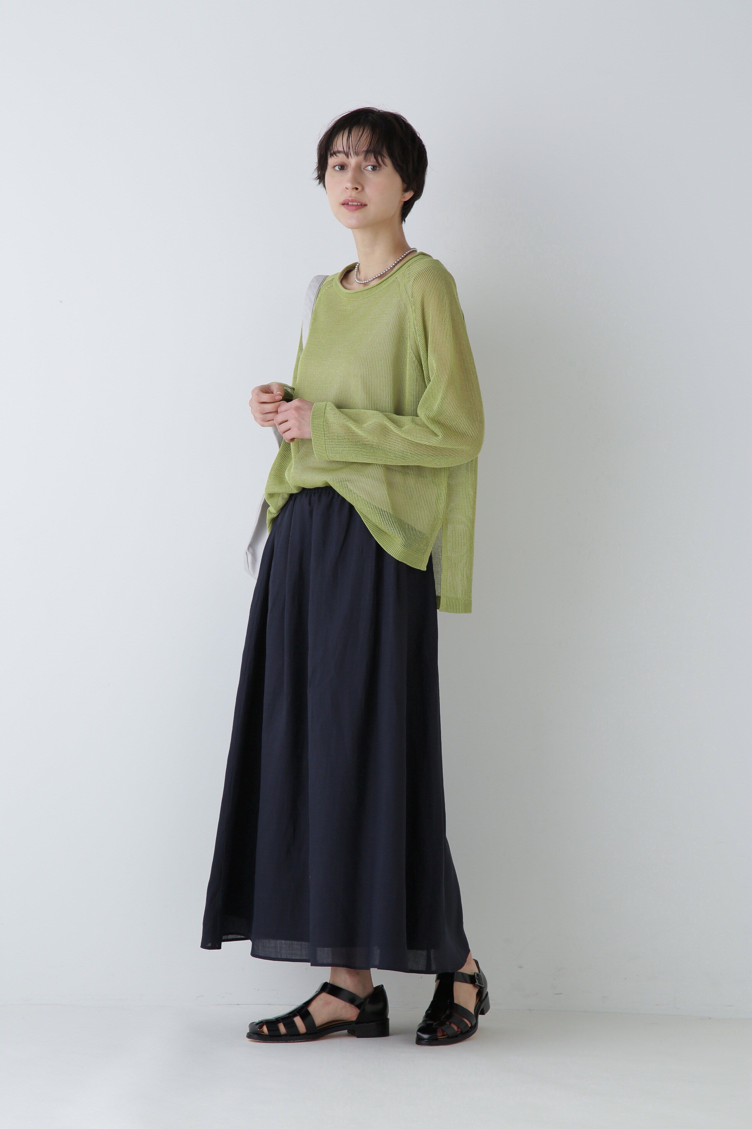  「◆ハイゲージギマボーダーニットプルオーバー」|ニット・セーター|