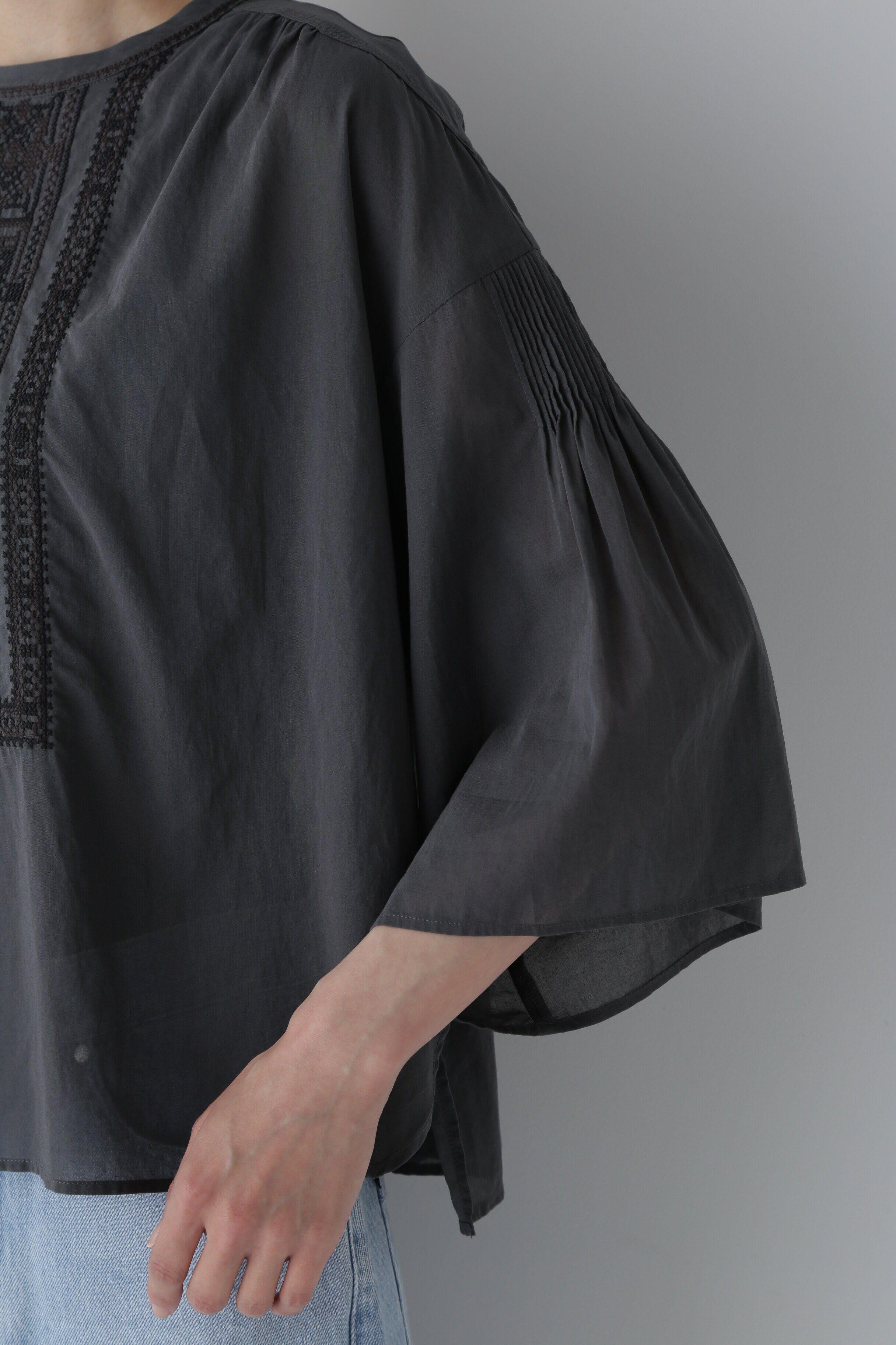  「◆インド刺繍コットンボイルブラウス」|シャツ・ブラウス|