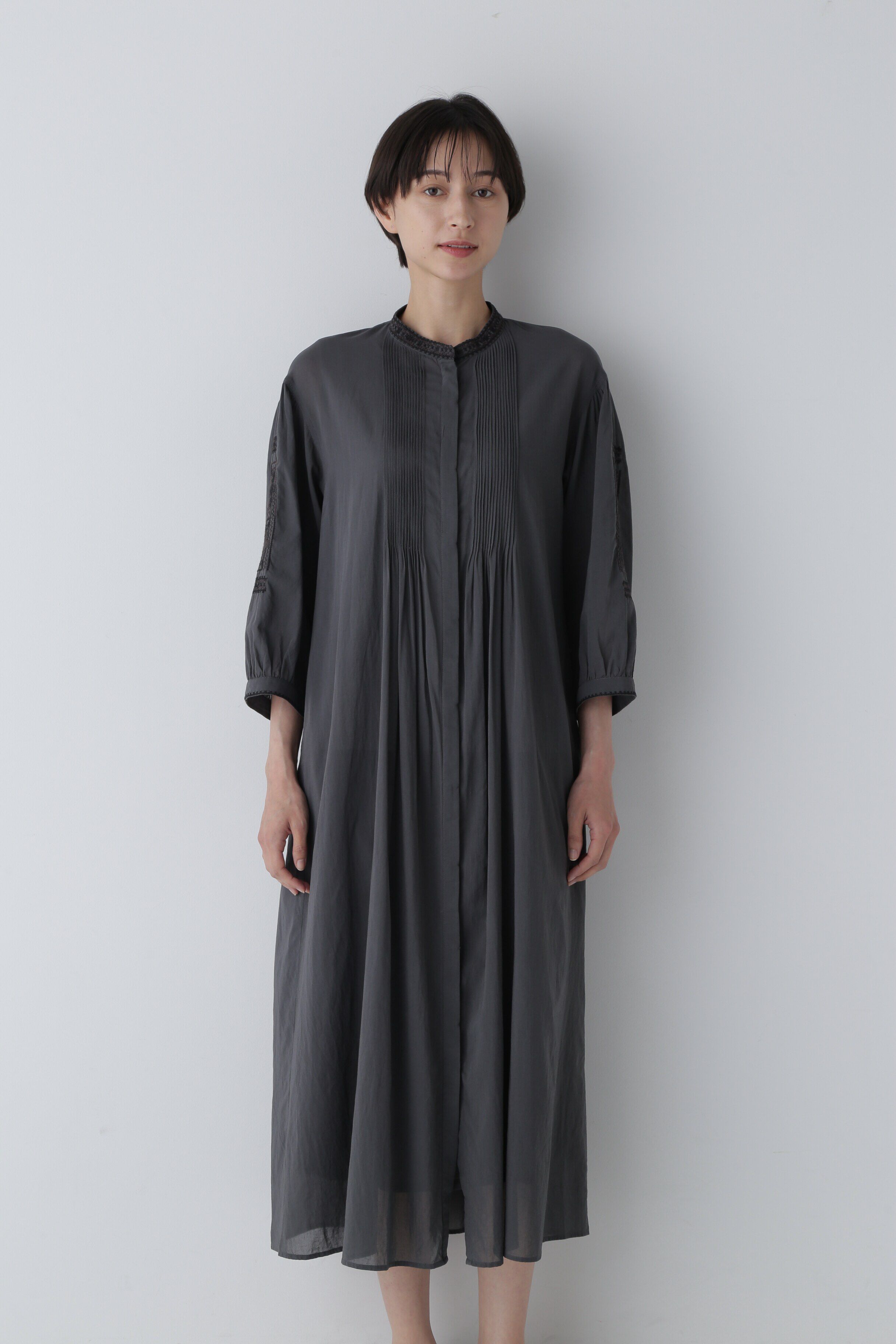  「◆インド刺繍コットンボイルワンピース」|ワンピース|