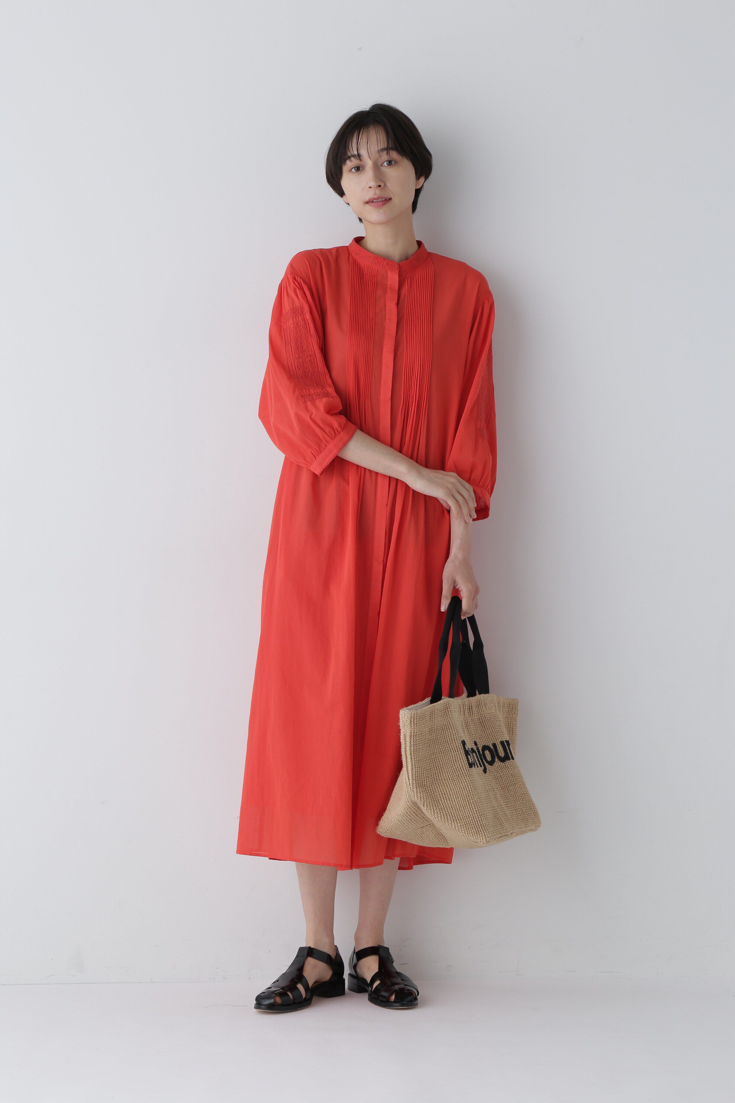  「◆インド刺繍コットンボイルワンピース」|ワンピース|