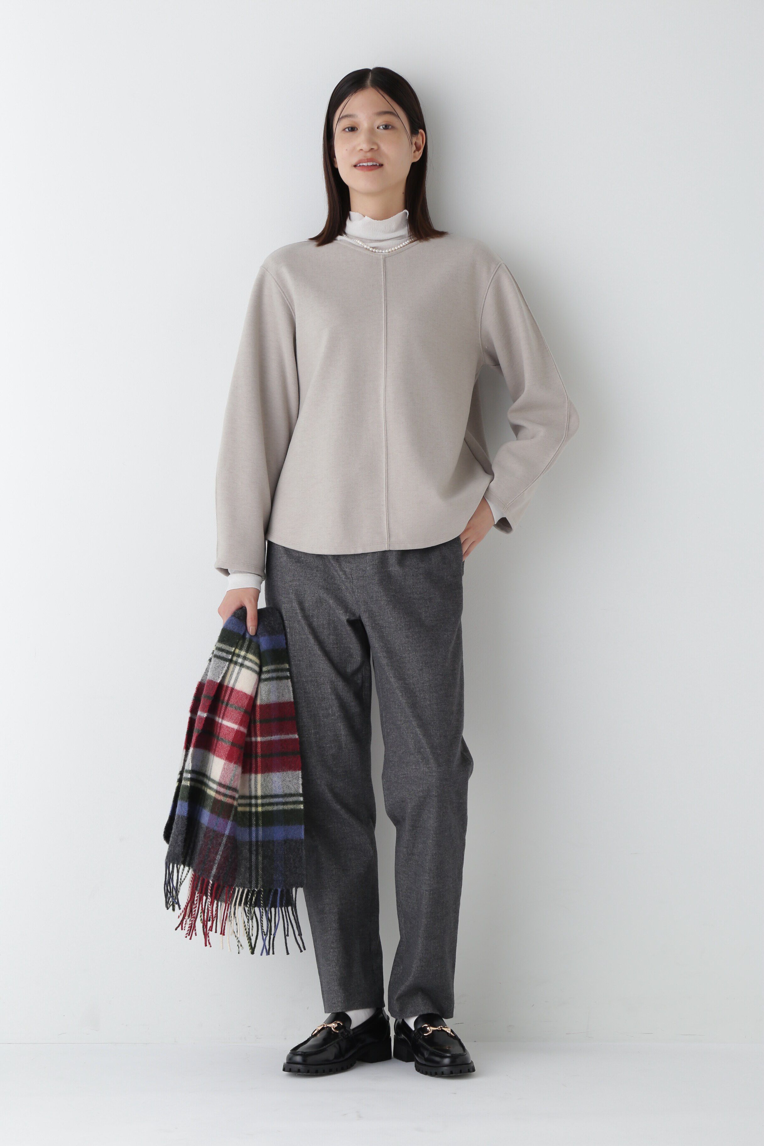  「◆ウォッシャブルミルドジャージーVネックプルオーバー」|Tシャツ・カットソー|