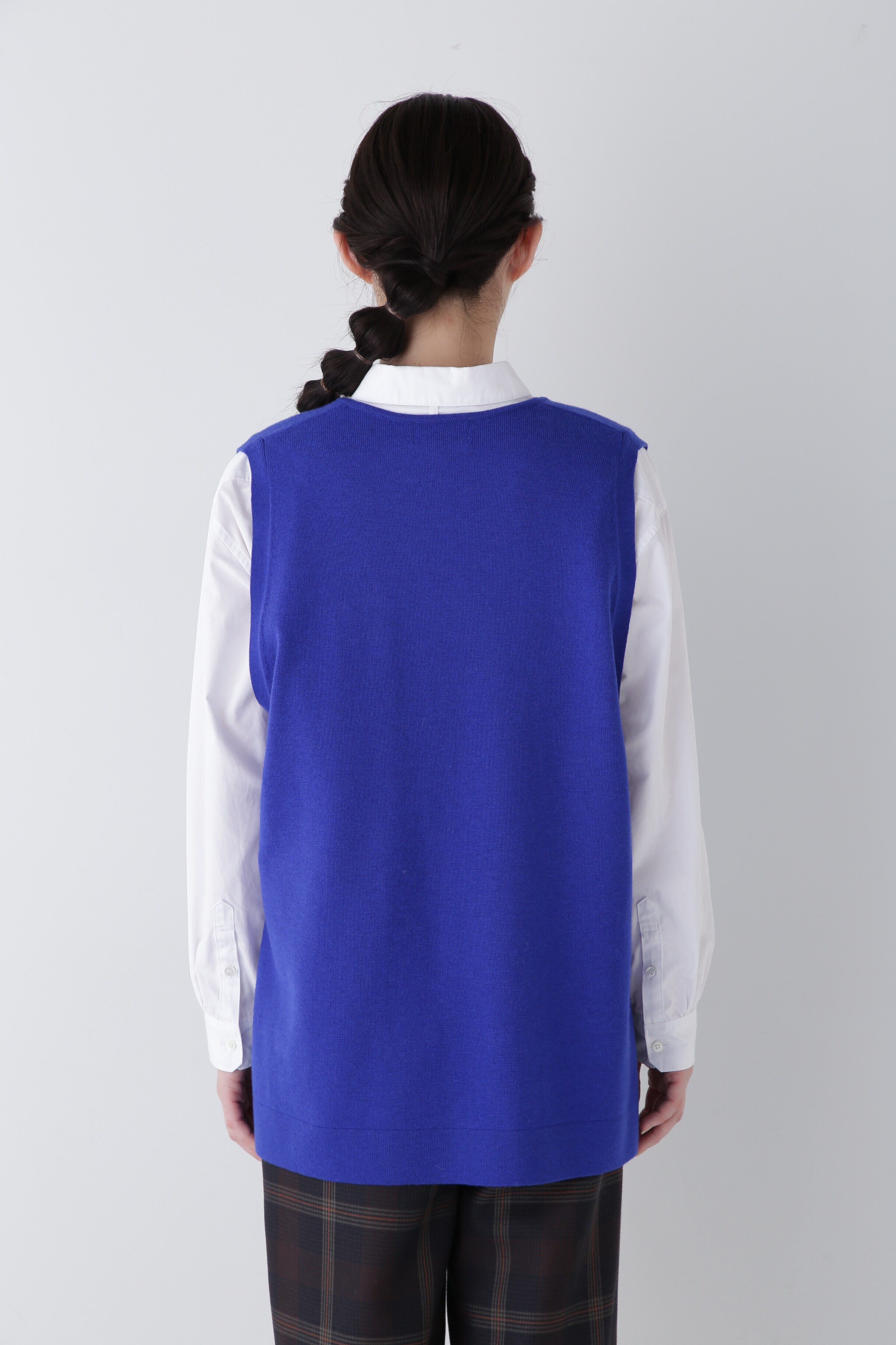  「◆キーネックミドル丈ニットベスト」|ニット・セーター|