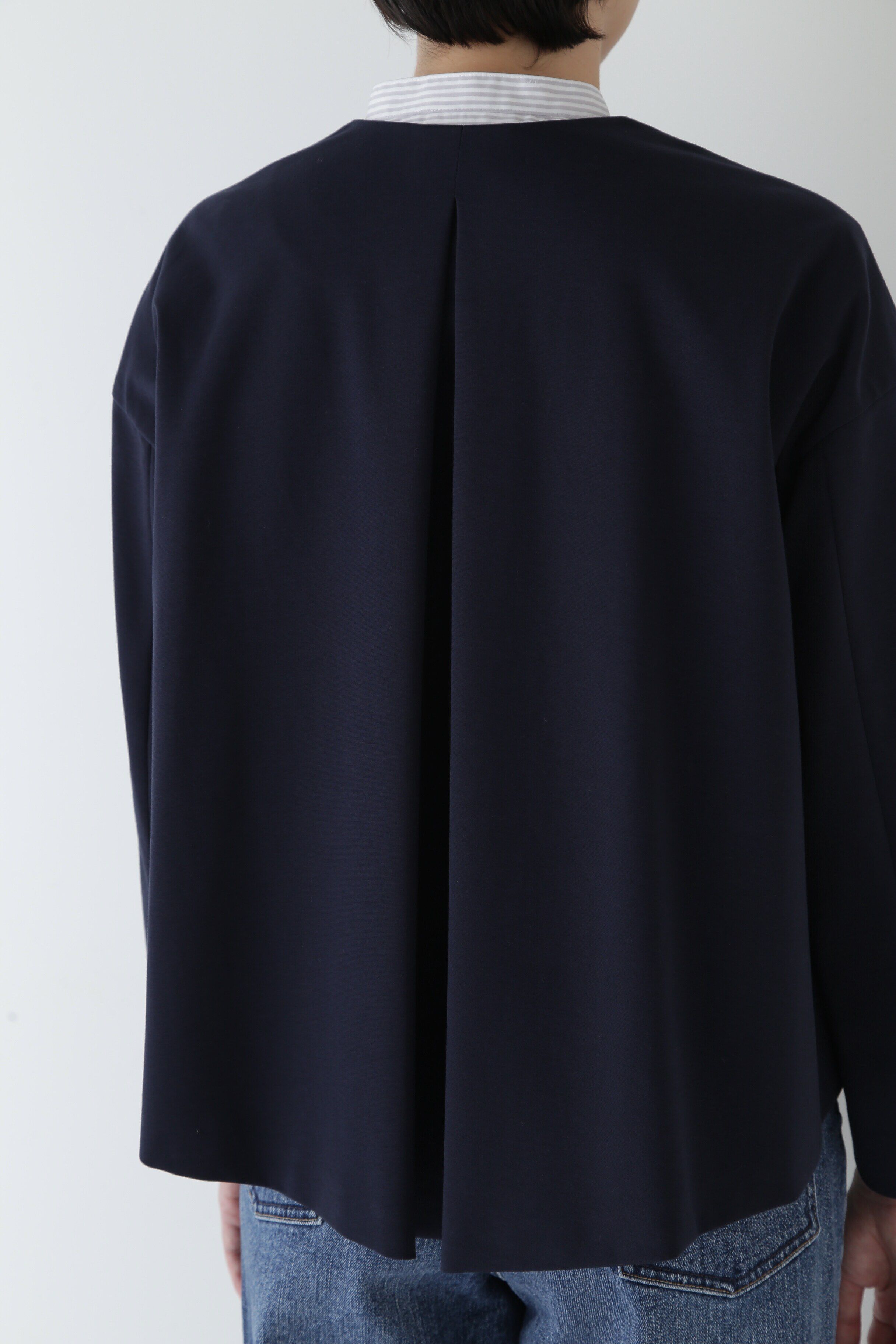  「◆ストレッチポンチノーカラーパールボタンジャケット」|その他|