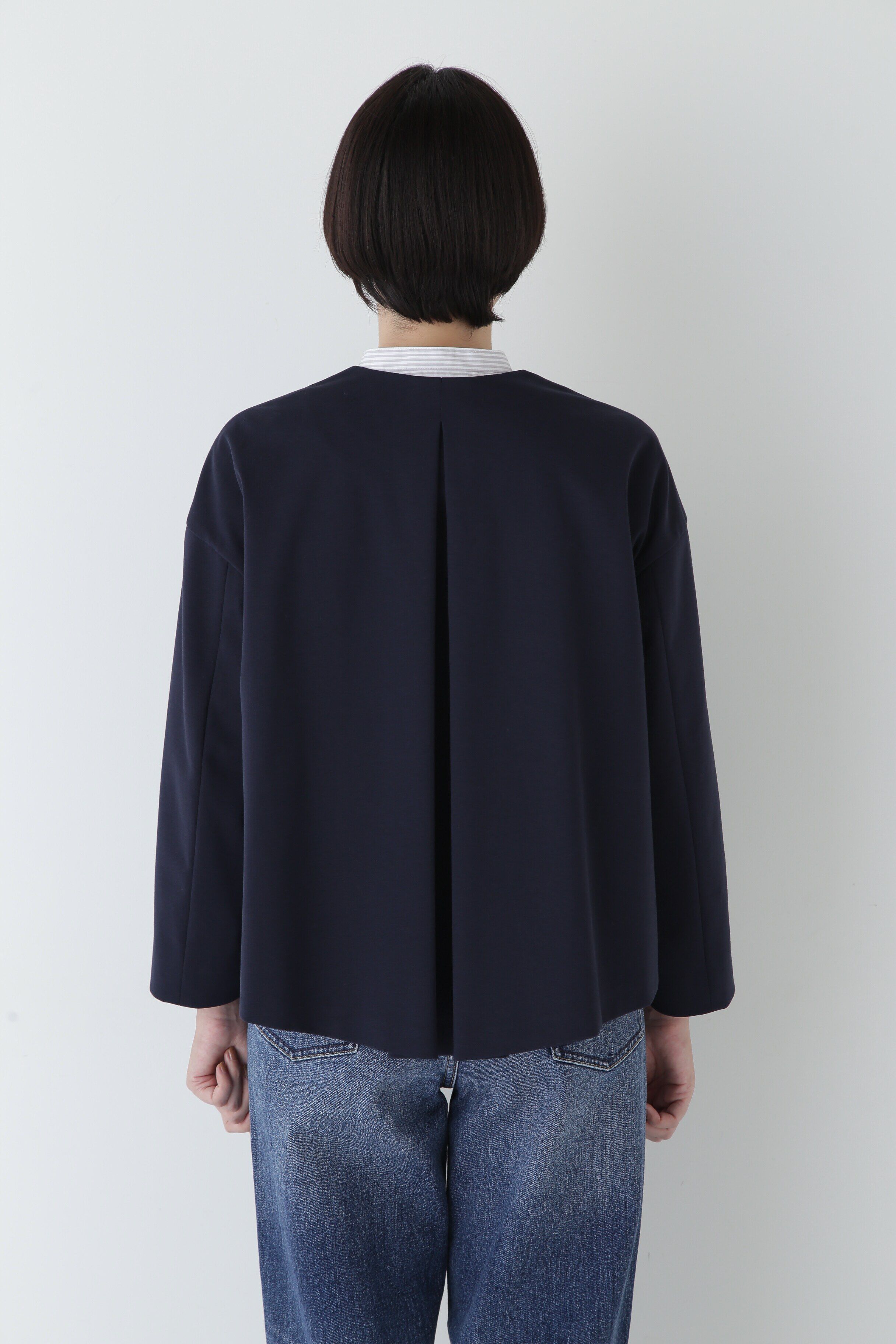  「◆ストレッチポンチノーカラーパールボタンジャケット」|その他|