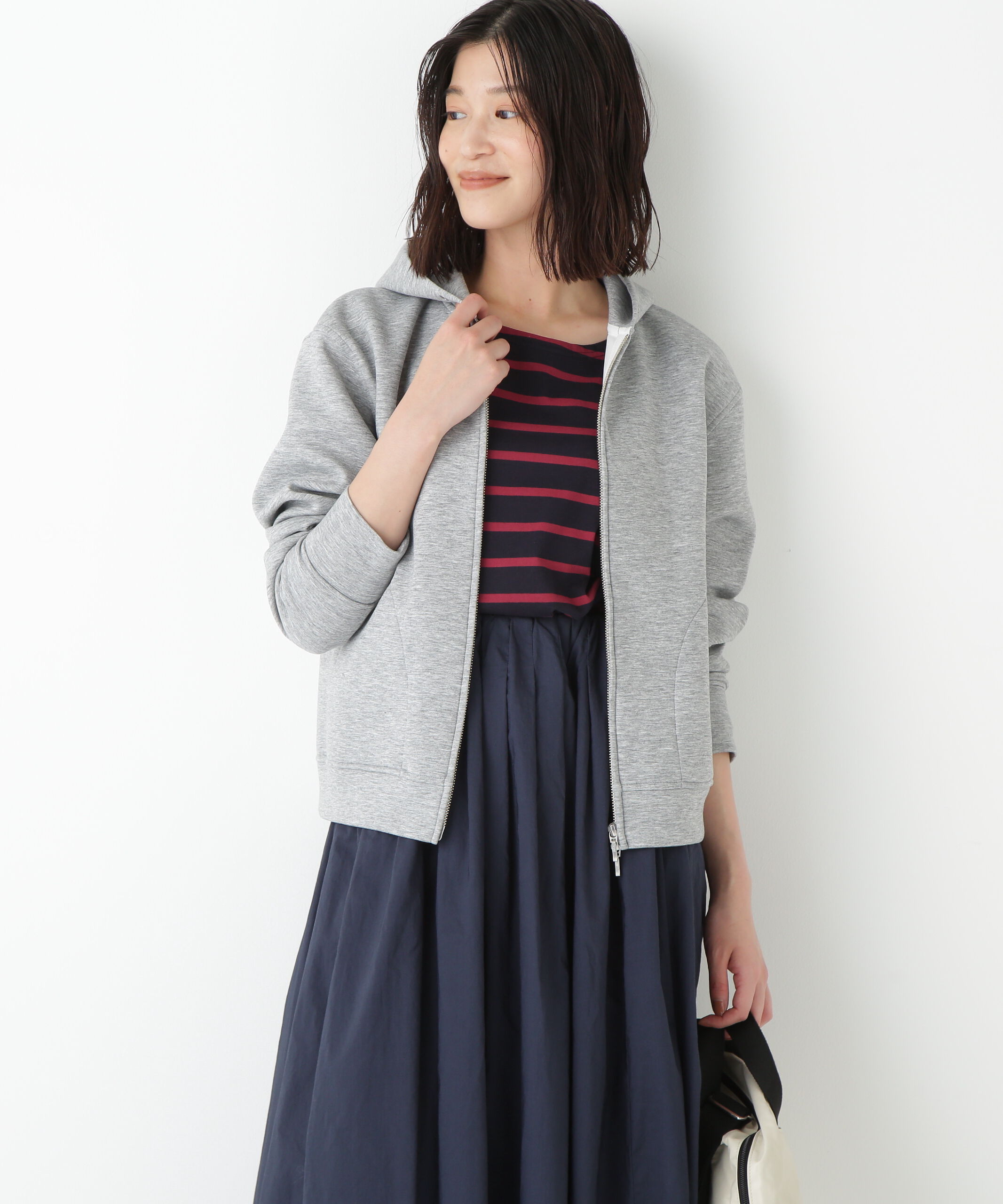  「◆クッションダンボールジップパーカー」|Tシャツ・カットソー|TOPグレー