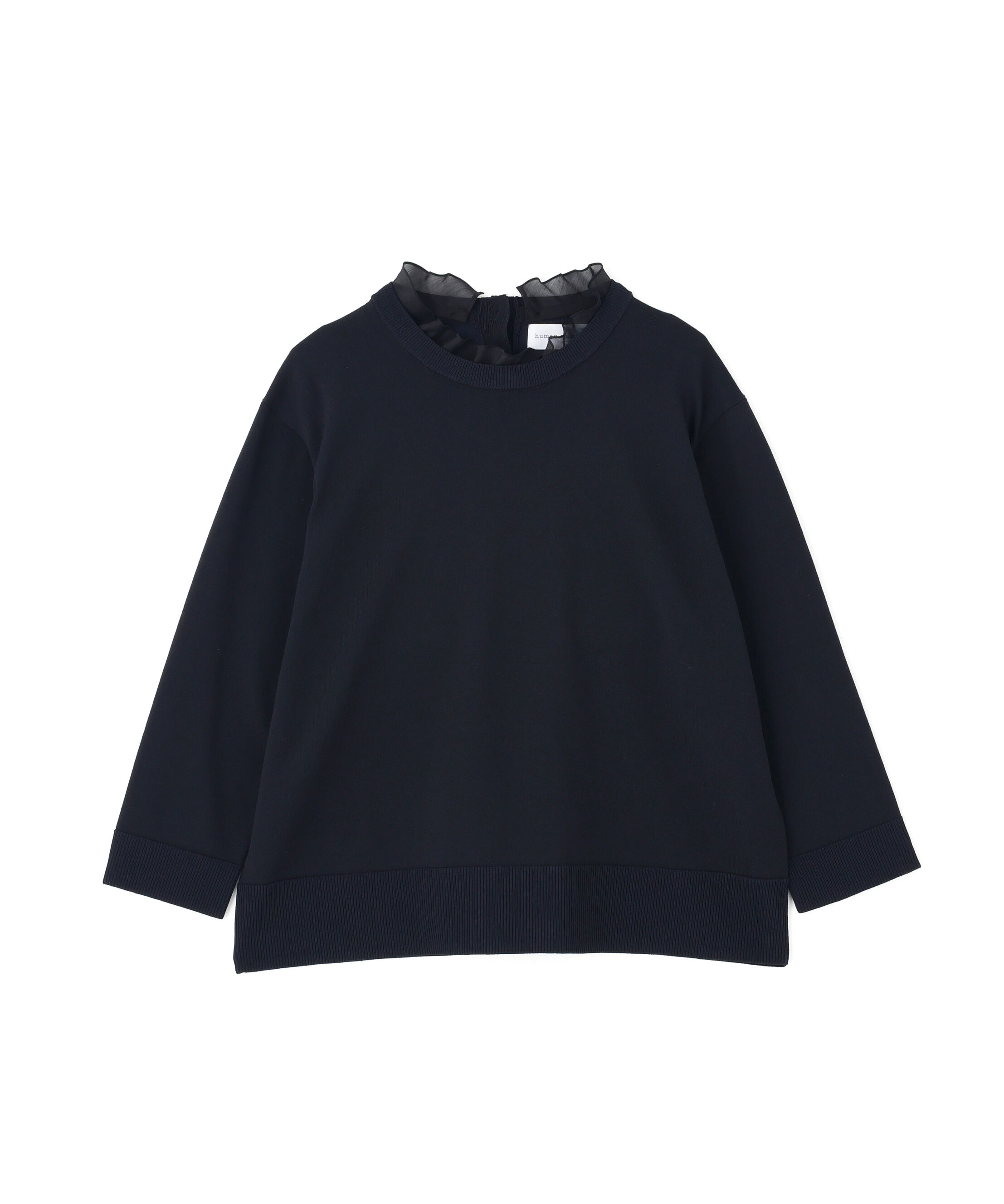  「◆綿ポリエステル取外し衿付プルオーバー」|ニット・セーター|