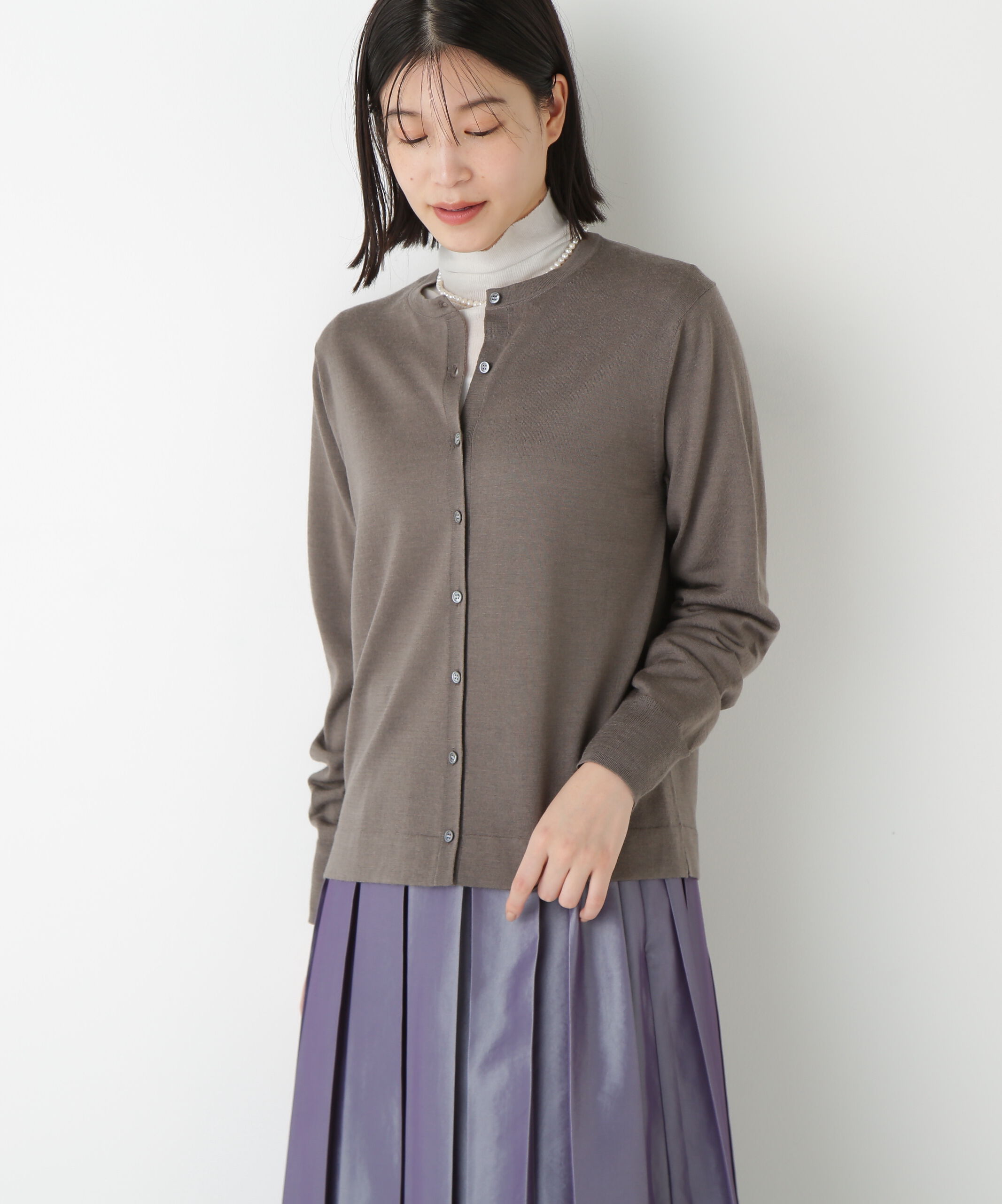  「◆ハイツイストウールクルーネックカーディガン」|ニット・セーター|