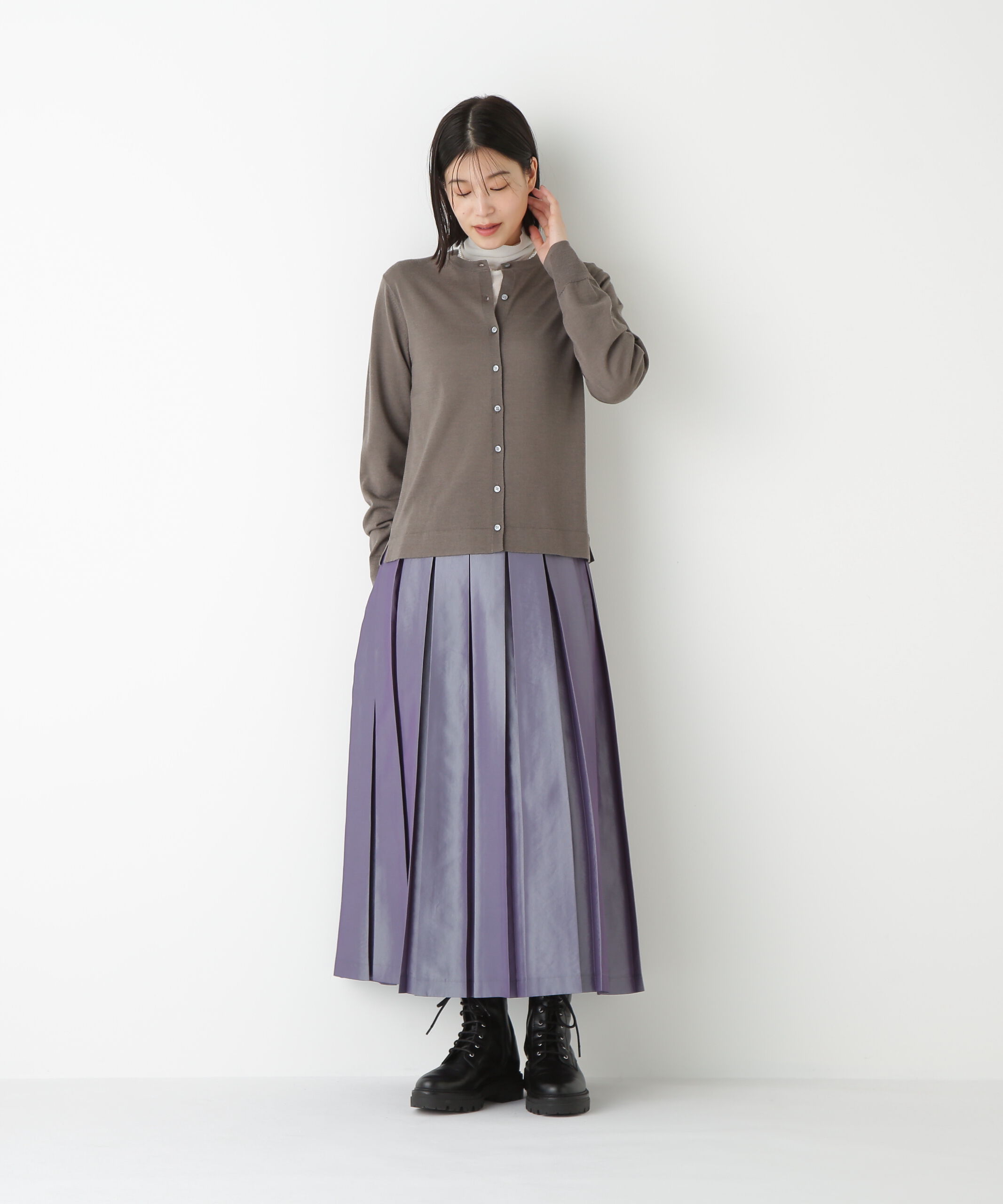  「◆ハイツイストウールクルーネックカーディガン」|ニット・セーター|