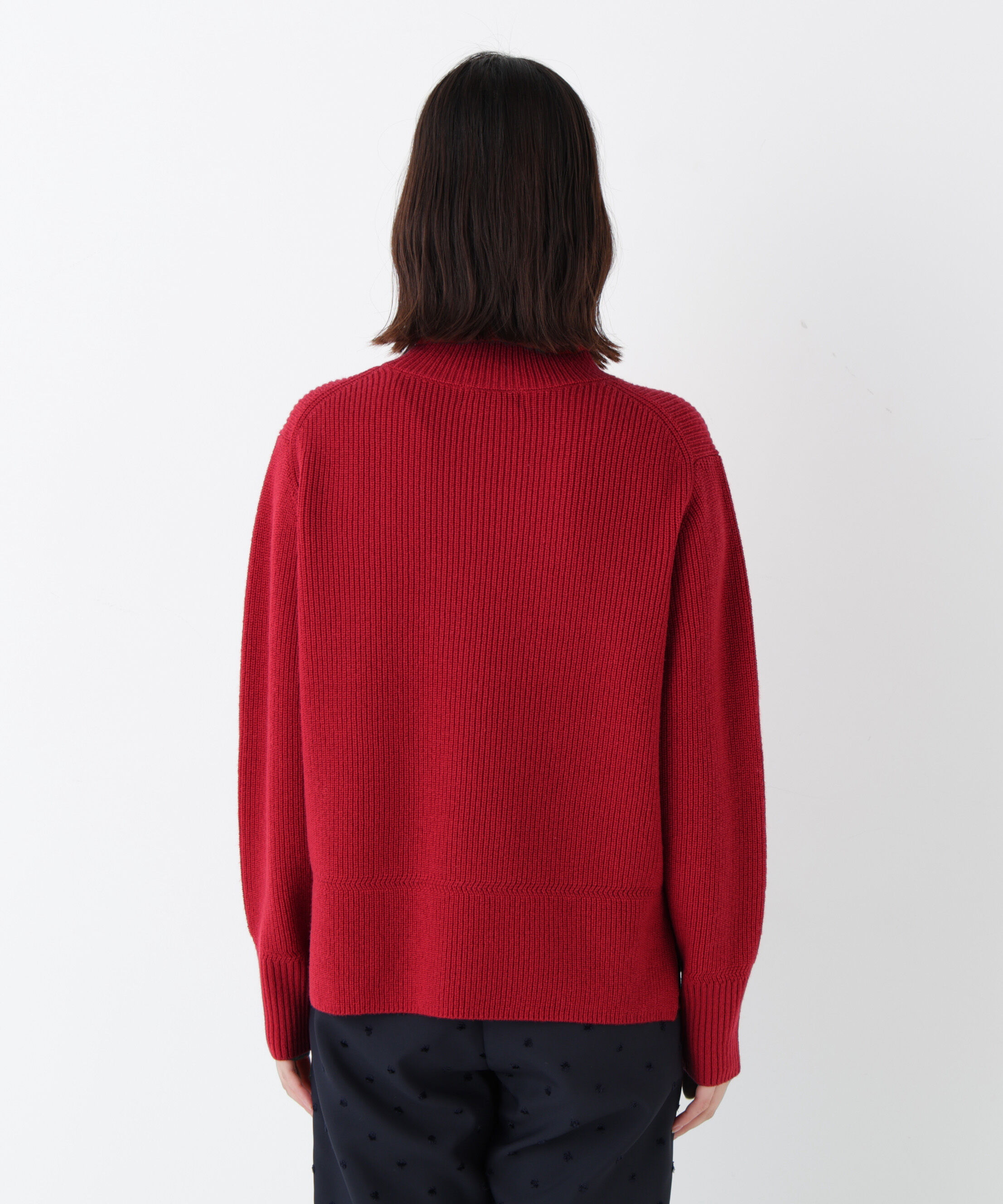  「◆ウールハイネック片畦プルオーバー」|ニット・セーター|