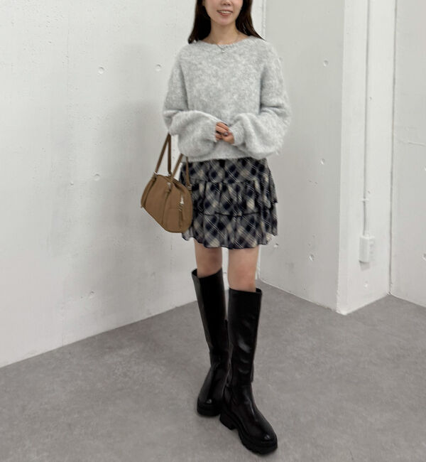 archives「チェックアソートシフォンティアードミニスカート」|スカート|