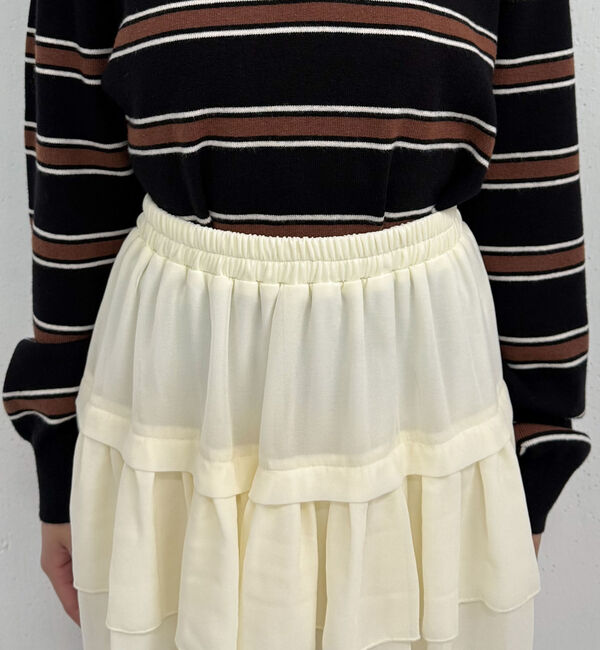 archives「チェックアソートシフォンティアードミニスカート」|スカート|