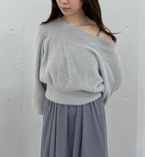 archives「フェザーオフショルニット&times;チュールキャミワンピースＳＥＴ」|ワンピース|