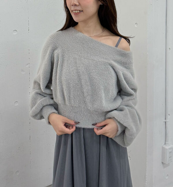 archives「フェザーオフショルニット&times;チュールキャミワンピースＳＥＴ」|ワンピース|