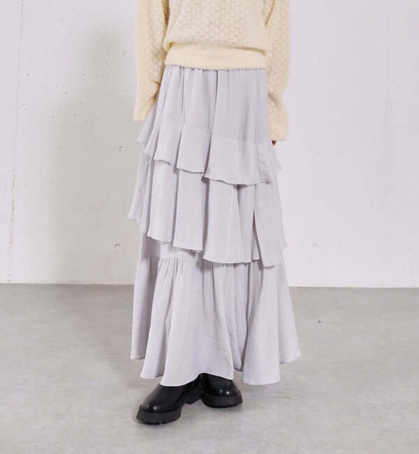archives「リンクルフリルティアードスカート」|スカート|SILVER GRAY