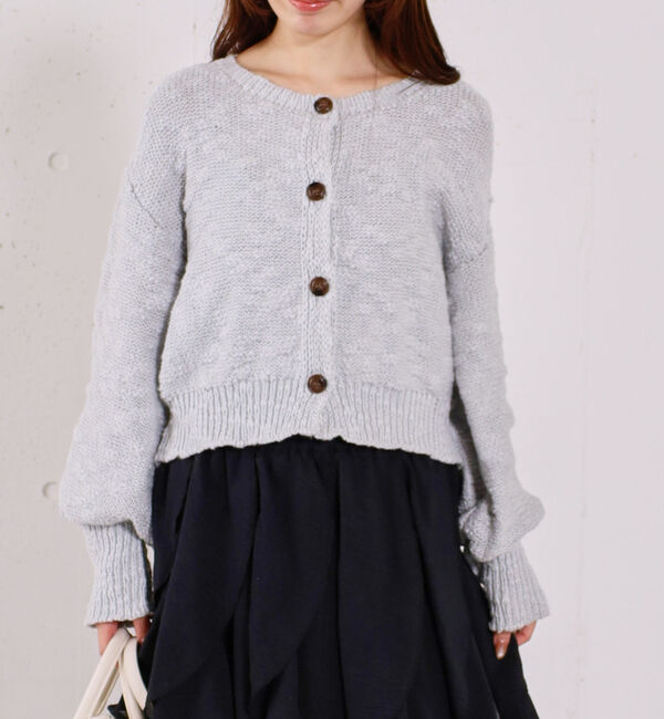 archives「スラブニットカーディガン」|カーディガン|BLUE