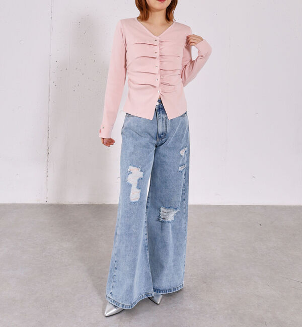 archives「スプリングタックボタンニットプルオーバー」|ニット・セーター|