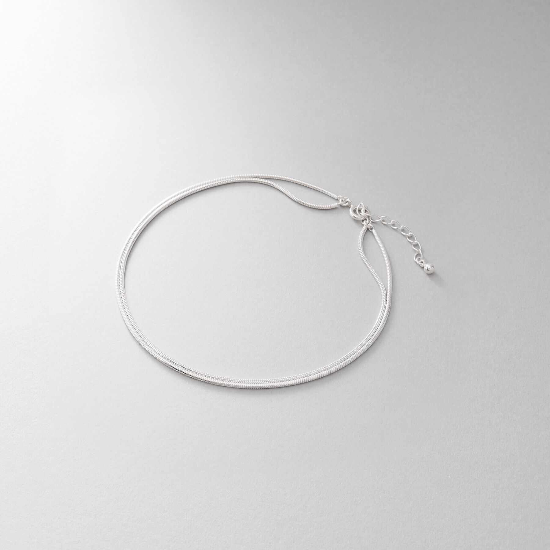 COCOSHNIK ONKITSCH「シルバー スネークチェーン ダブルアンクレット」|アンクレット|