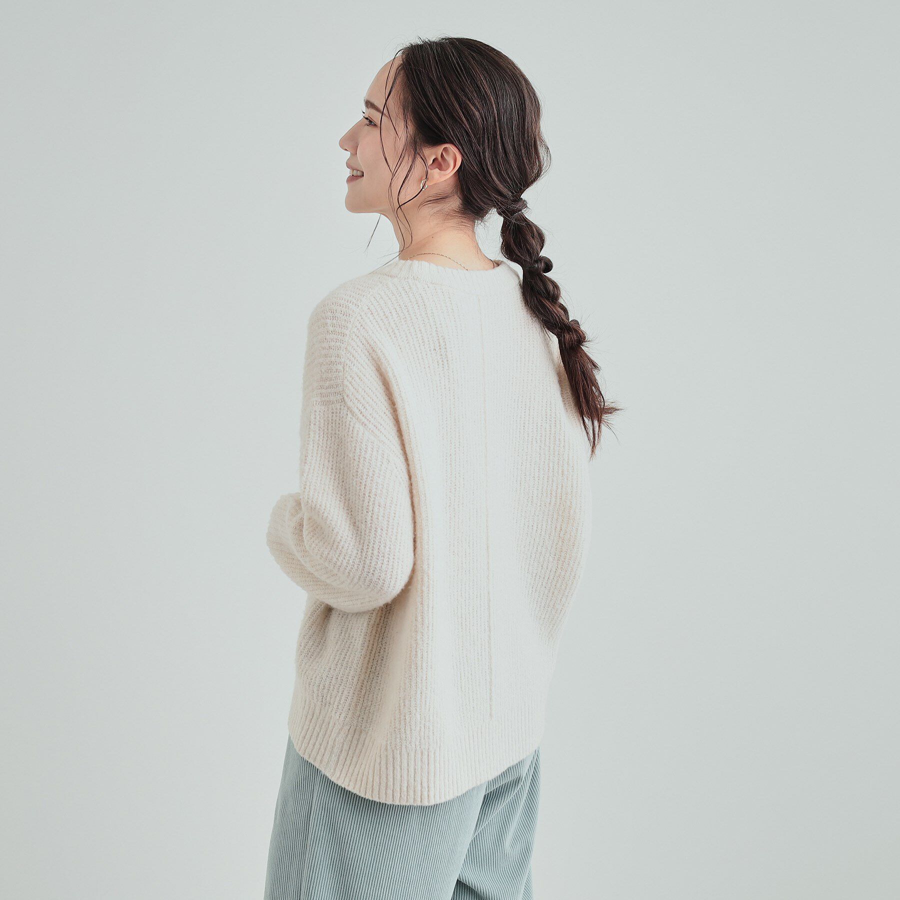 SHOO･LA･RUE「【高レビュー】大人フェミニン ふわふわ畦編み ゆるニット」|ニット・セーター|