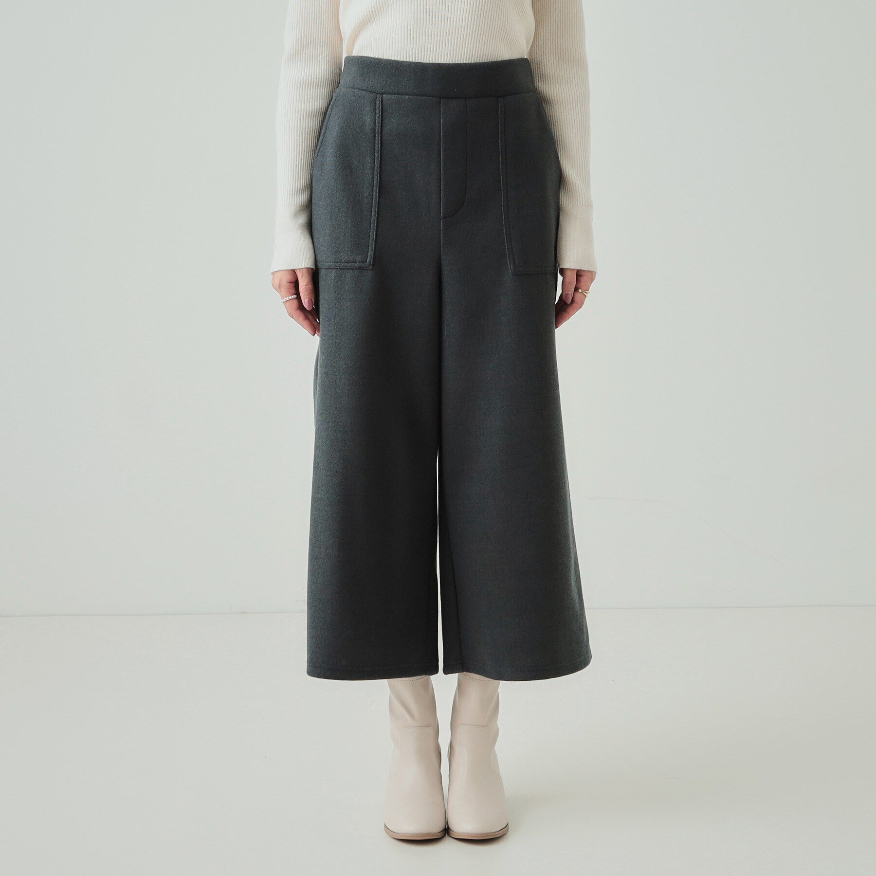 SHOO･LA･RUE「【あったか】きれいめ ベイカーガウチョパンツ」|その他|