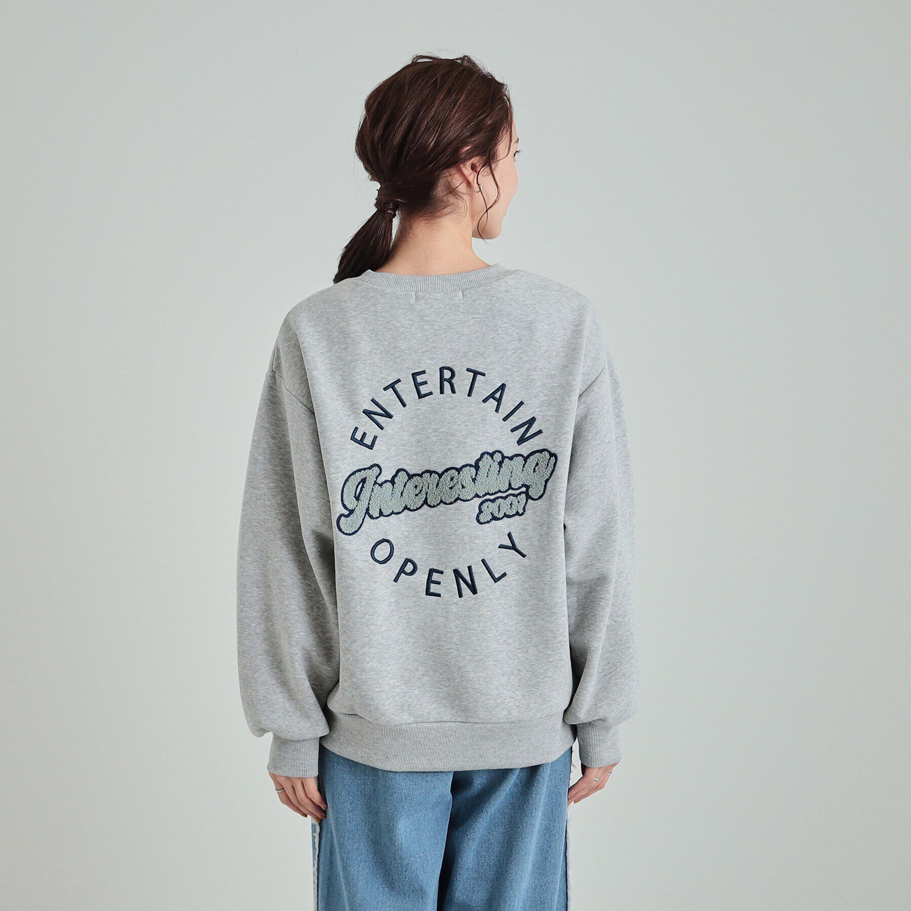 SHOO･LA･RUE「【洗える/S-LL/SHOO WARM】あったか裏起毛 刺繍アソートスウェット」|パーカー|