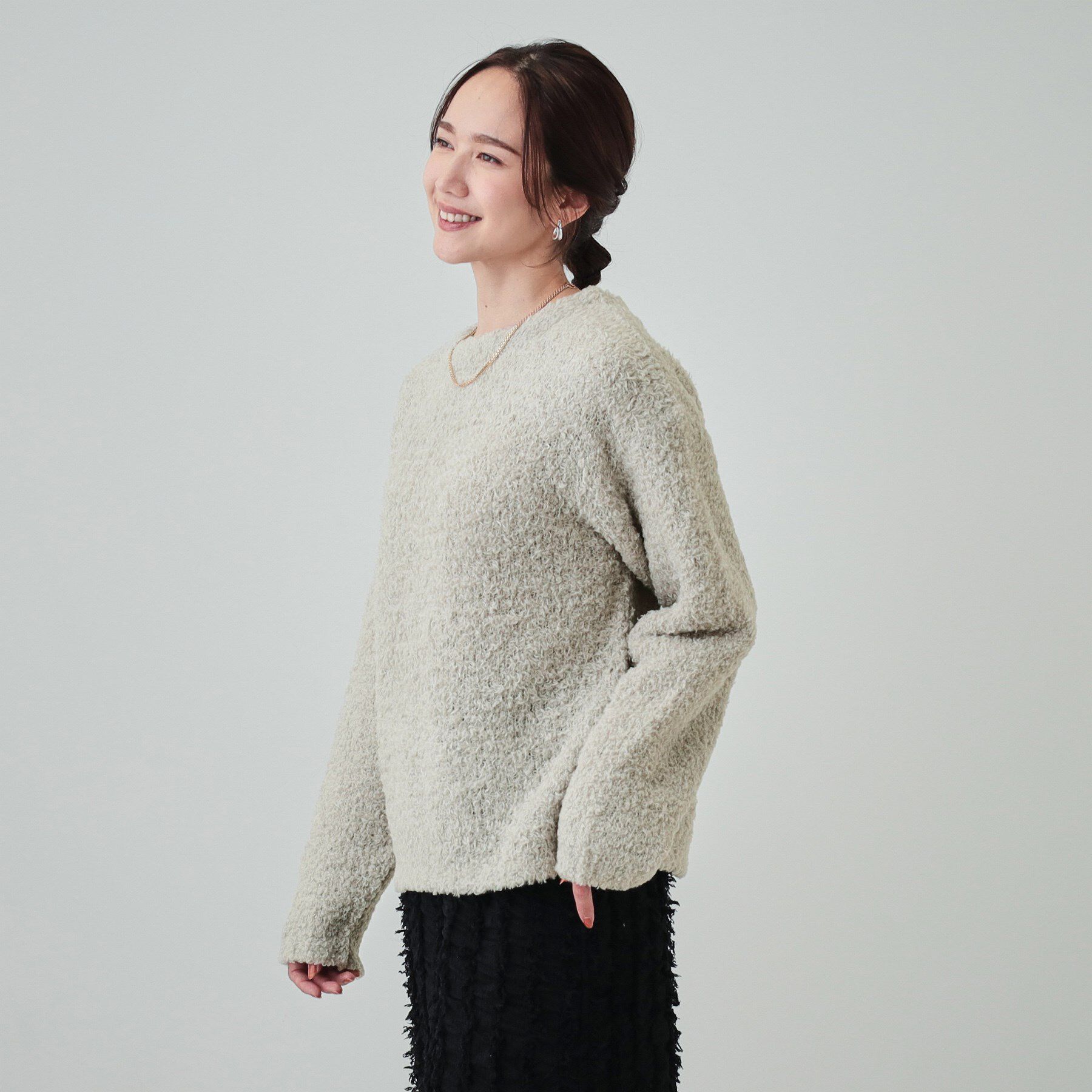 SHOO･LA･RUE「【S-LL】ほんのり甘い ふわふわニットトップス」|ニット・セーター|