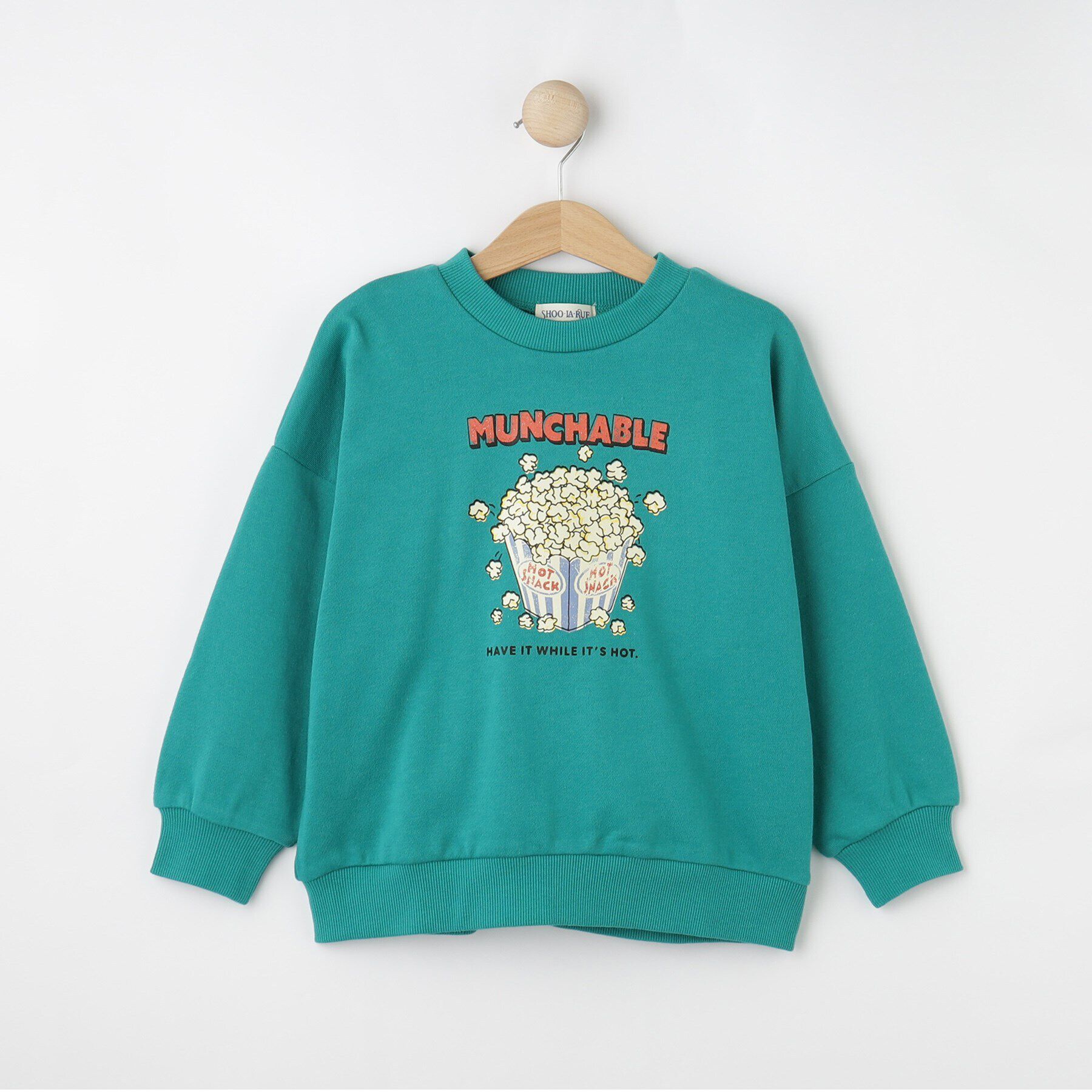 SHOO･LA･RUE「【100-120cm/洗える/兄妹リンク可】コーデの主役 アソートプリントスウェット」|その他|ブルーグリーン(09