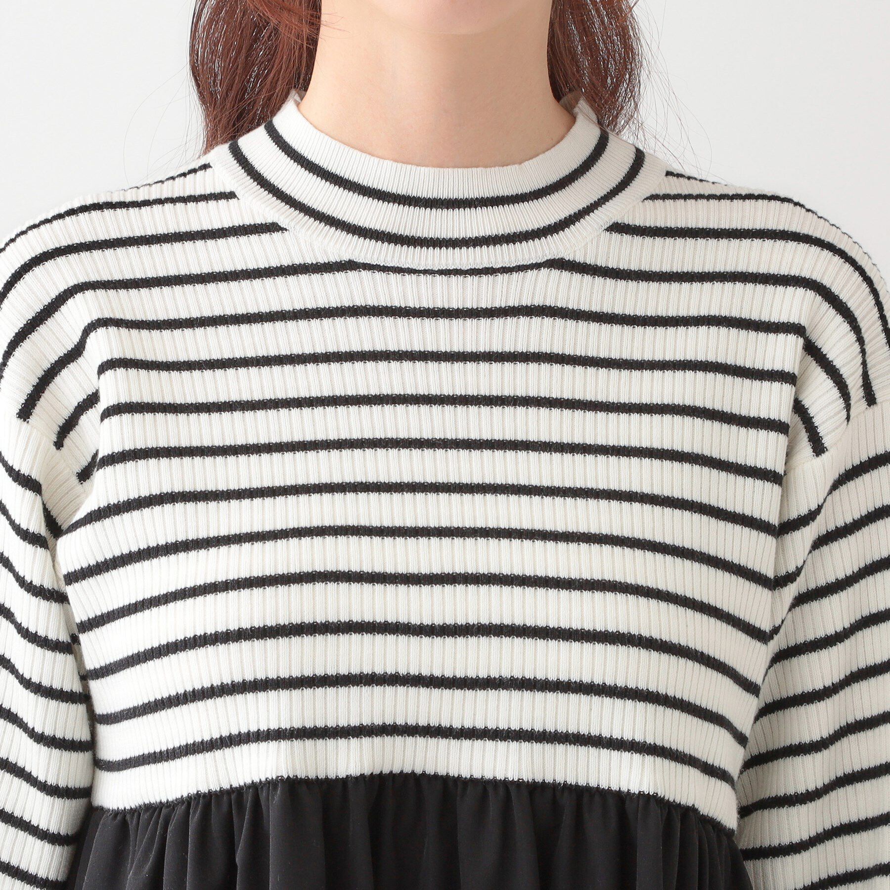 SHOO･LA･RUE「【S-LL】リブニットドッキングワンピース」|ワンピース|