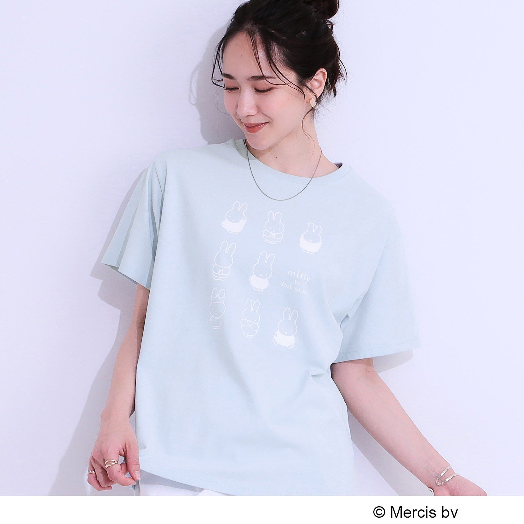 SHOO･LA･RUE「【miffy】グラフィックTシャツ」|Tシャツ・カットソー|サックスブルー(39