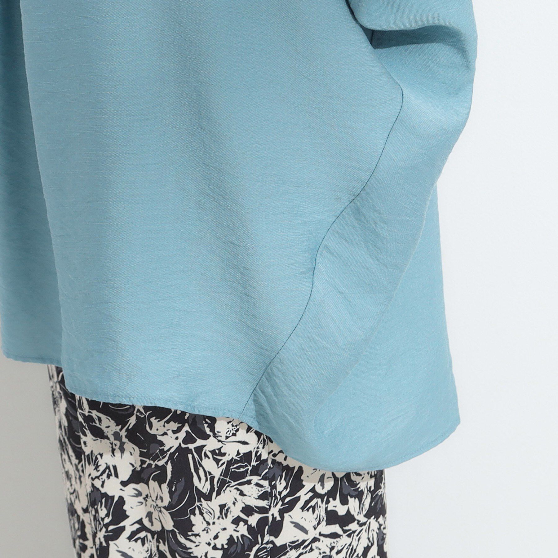 SHOO･LA･RUE「【ひんやり/S-LL】すっきりきれいに体型カバー コクーンシルエットワンピース」|チュニック|