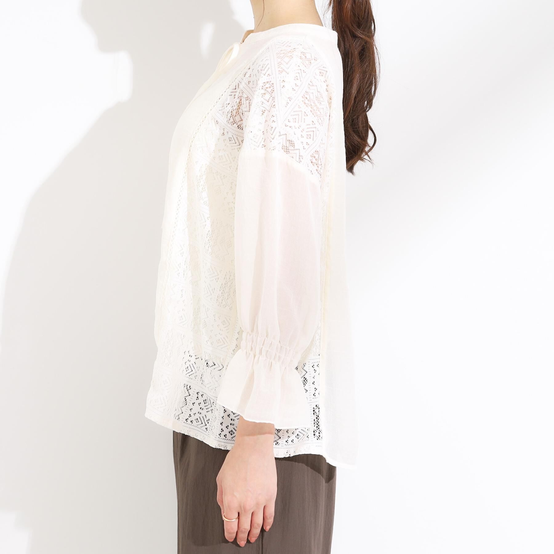 SHOO･LA･RUE「【着丈選べる】一枚でこなれ見え サイドレースブラウス」|シャツ・ブラウス|
