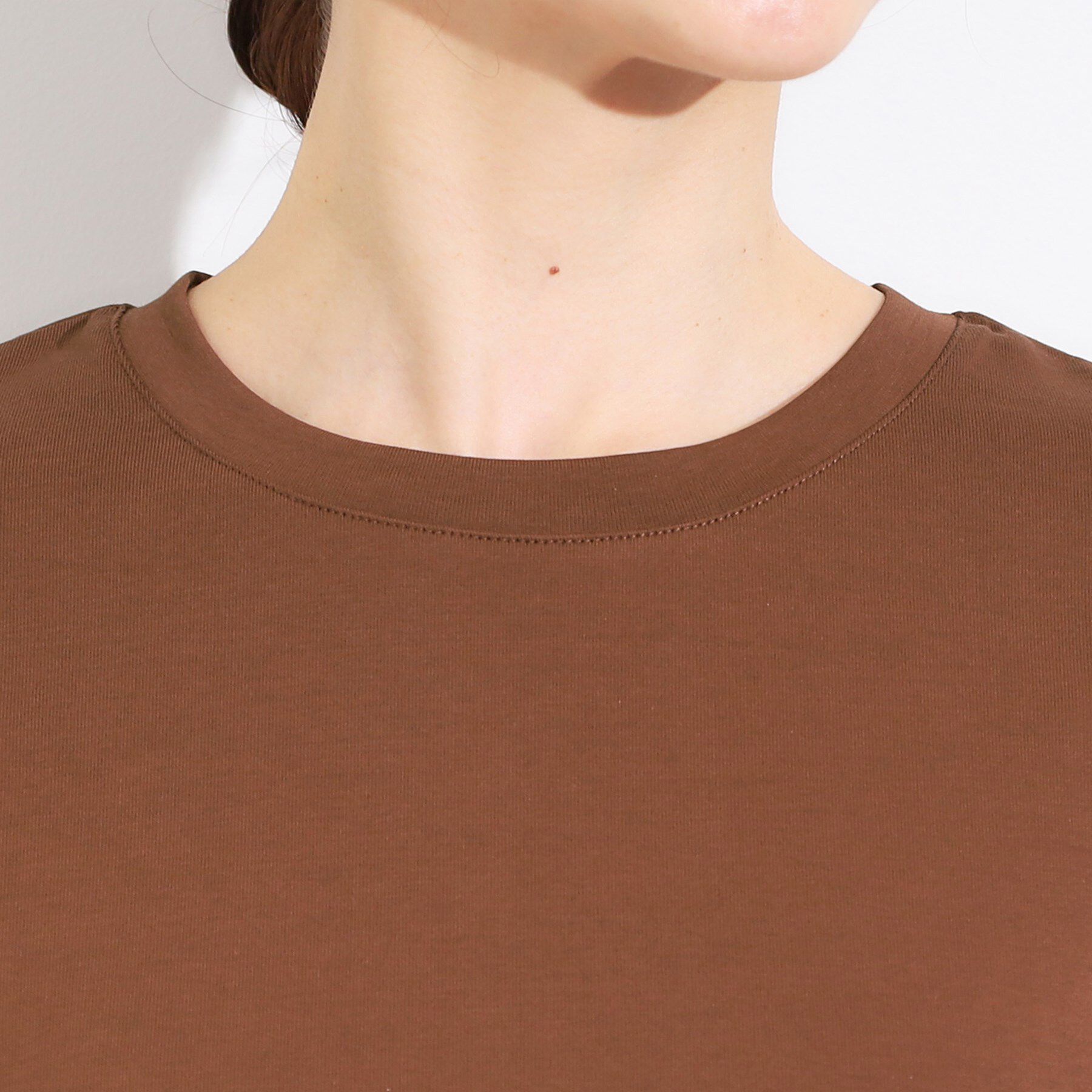 SHOO･LA･RUE「【S-LL/汗ジミ軽減/ひんやり/UV】フレンチスリーブTシャツ」|Tシャツ・カットソー|