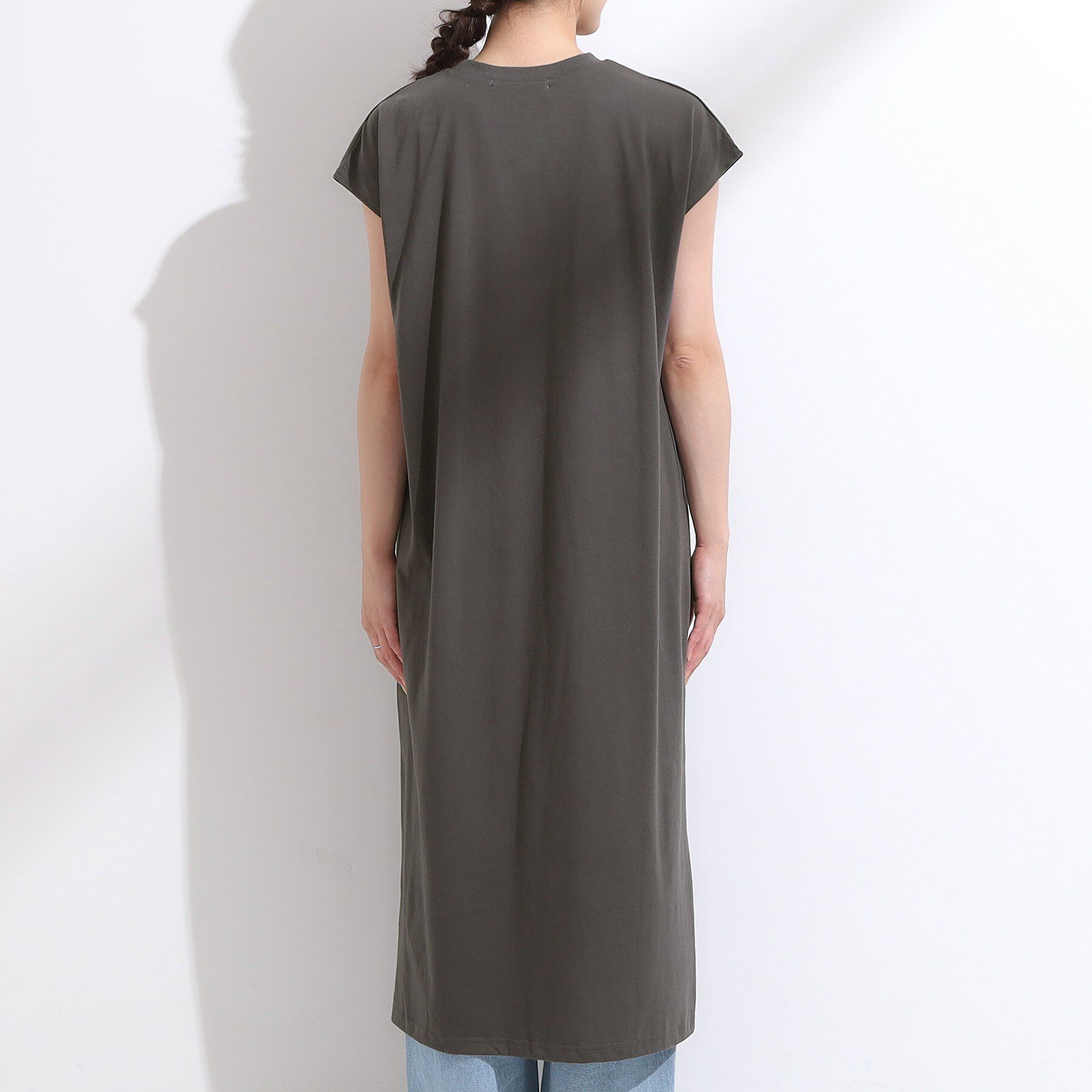 SHOO･LA･RUE「【2点セット】クロシェ編みレースベスト＋Tシャツワンピースセット」|ワンピース|