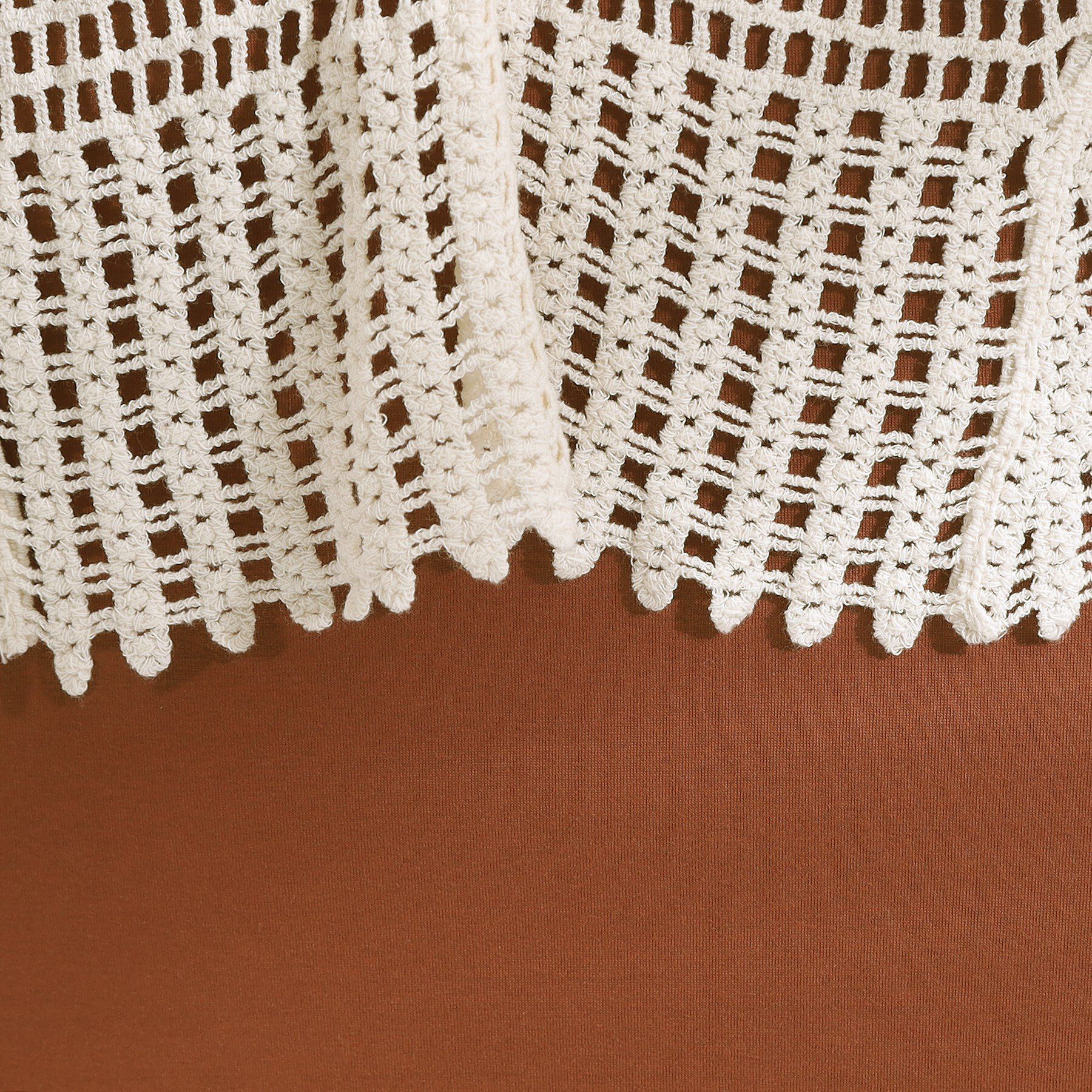 SHOO･LA･RUE「【2点セット】クロシェ編みレースベスト＋Tシャツワンピースセット」|ワンピース|