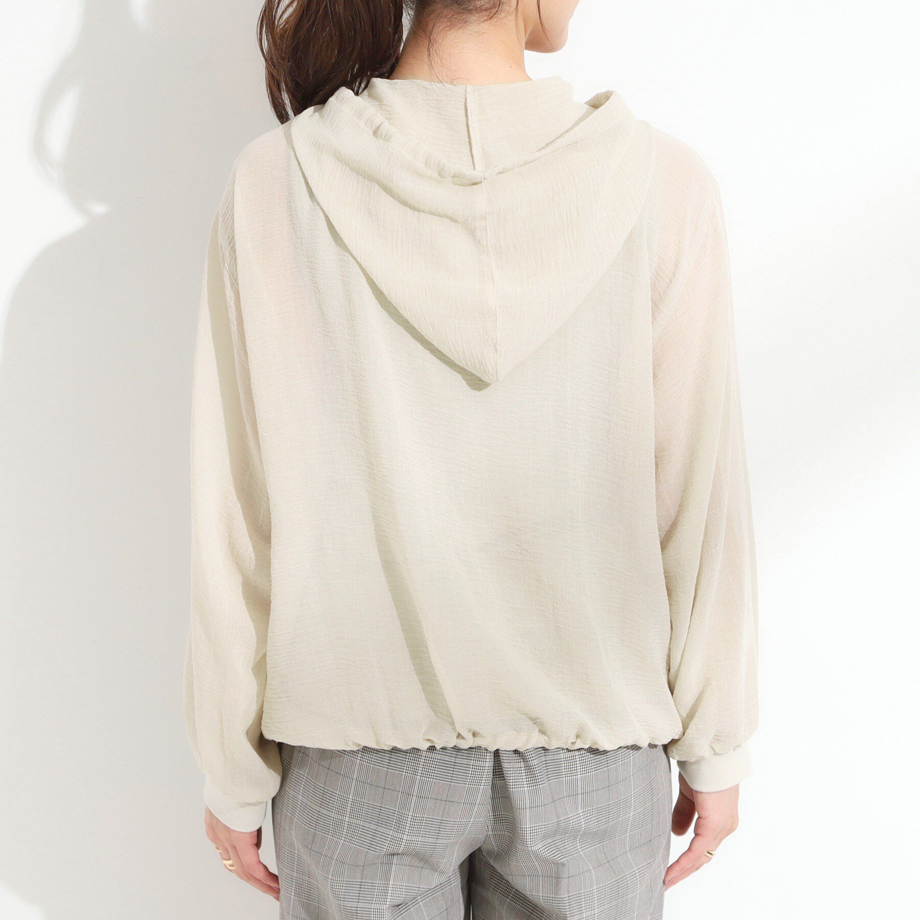 SHOO･LA･RUE「【S-LL】柔らかシアーでこなれるフーディブルゾン」|ブルゾン・スタジャン|