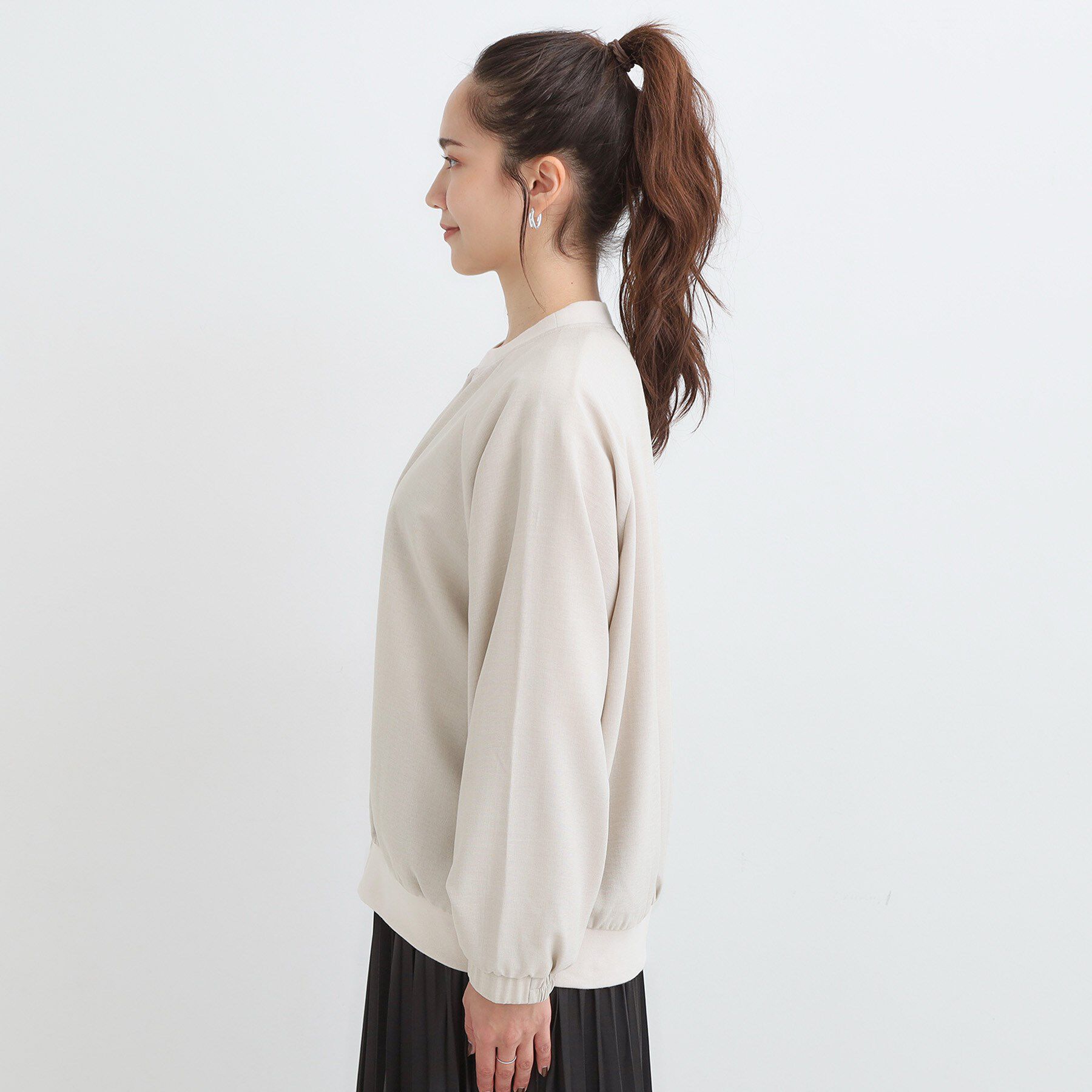 SHOO･LA･RUE「【洗濯機可/S-LL】さっと羽織れる 軽量リブブルゾン」|ブルゾン・スタジャン|