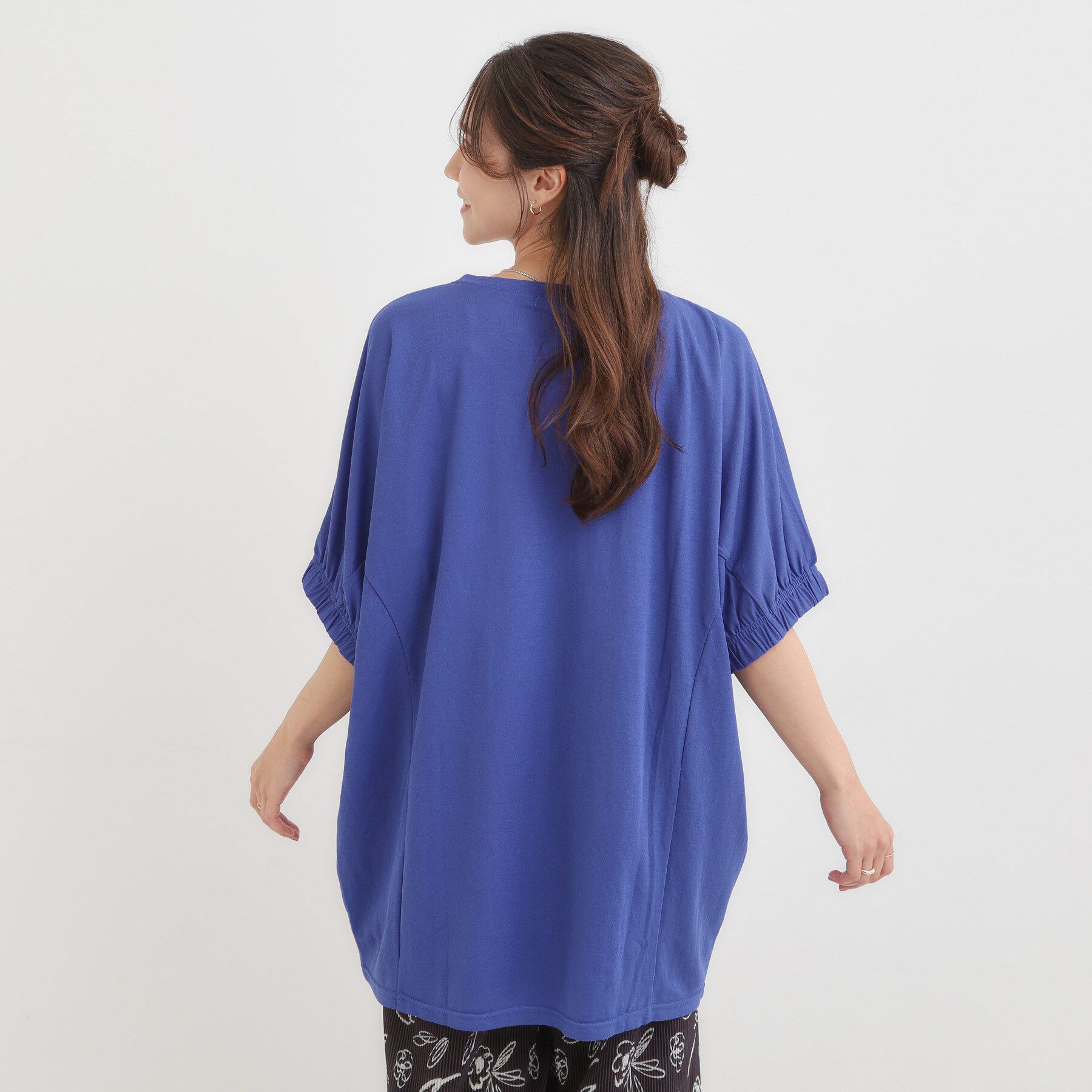 SHOO･LA･RUE「【S-LL/ひんやり】さらさらタッチが心地よい コクーンシルエットチュニック」|チュニック|