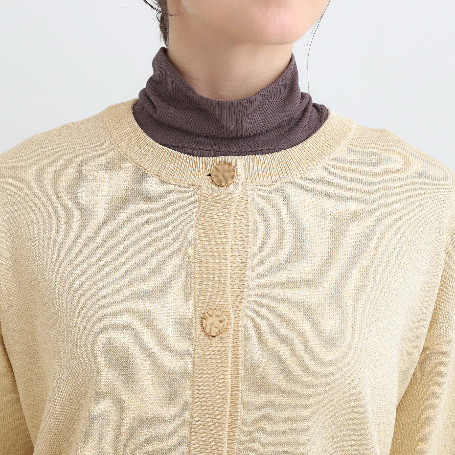 SHOO･LA･RUE「【洗える/S-LL/アンサンブル可】大人フェミニン さらっとタッチのニットカーディガン」|カーディガン|