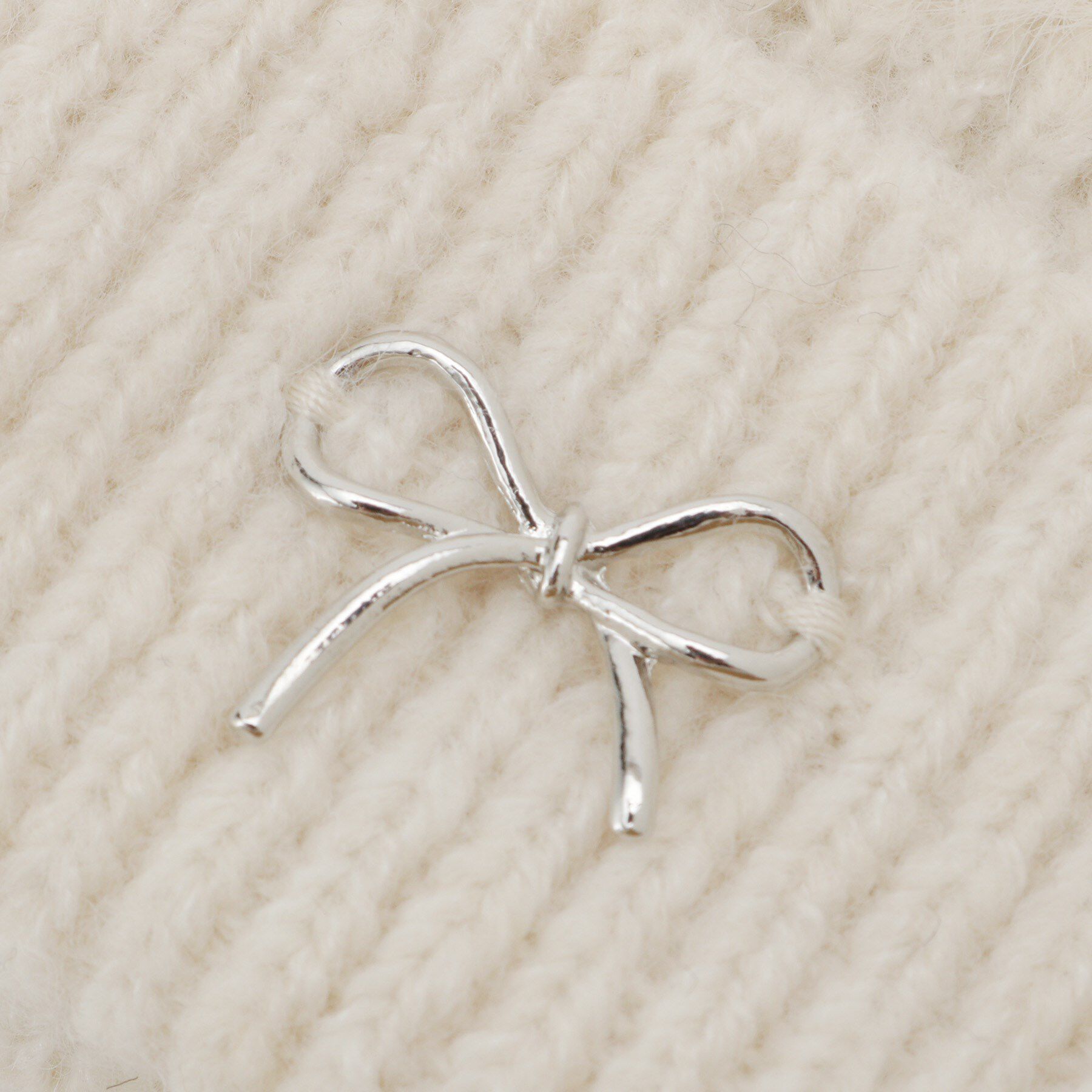 SHOO･LA･RUE「リボンチャーム付き切り替えワッチ」|ニット帽|