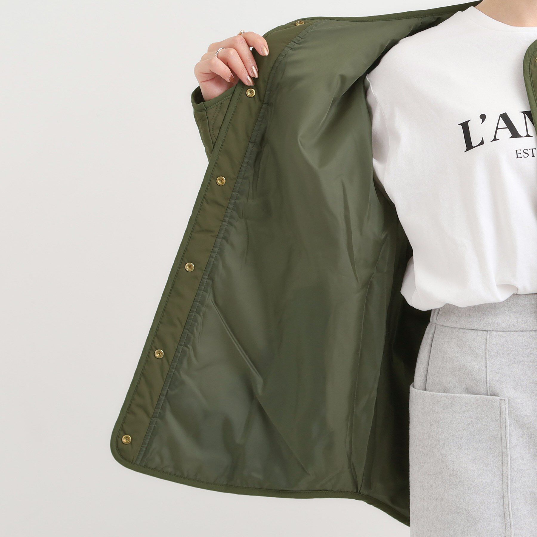 SHOO･LA･RUE「【高レビュー/洗濯機可/撥水】大人のための キルトオーバーブルゾン」|ブルゾン・スタジャン|