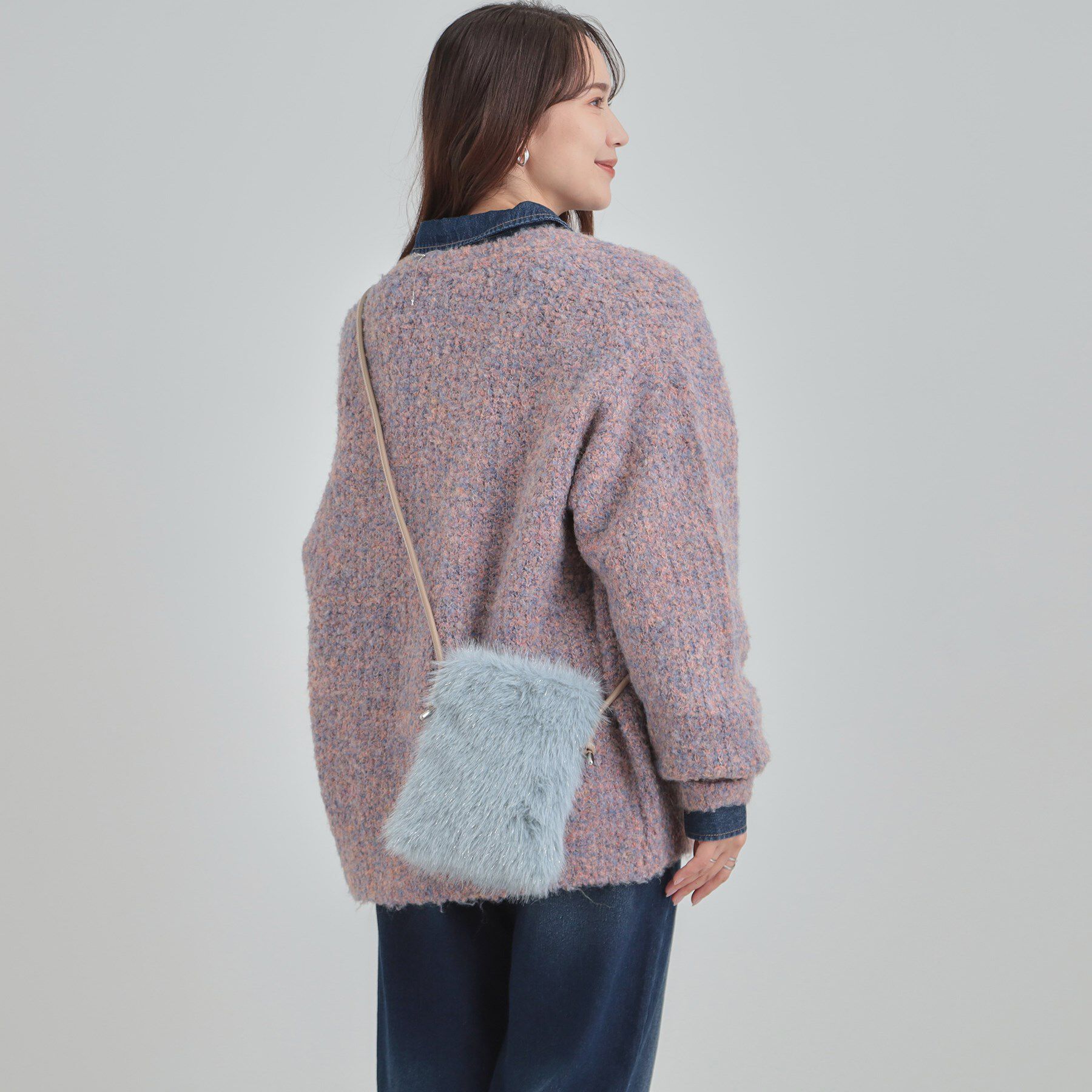 SHOO･LA･RUE「ラメ入りファーが目を惹く ミニショルダーバッグ」|ショルダー・メッセンジャー|