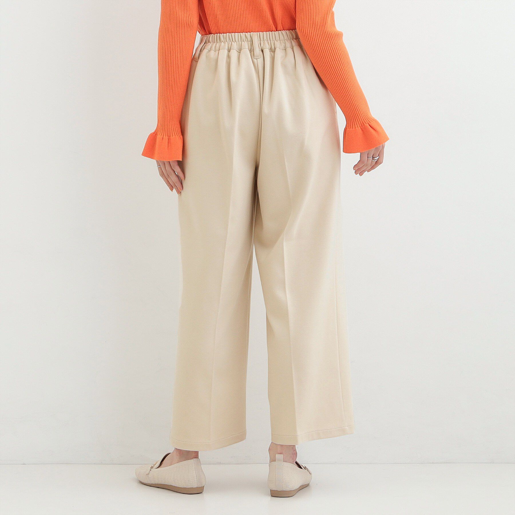 SHOO･LA･RUE「【S-LL】きれい見えも叶う フロッキードットワイドパンツ」|その他|